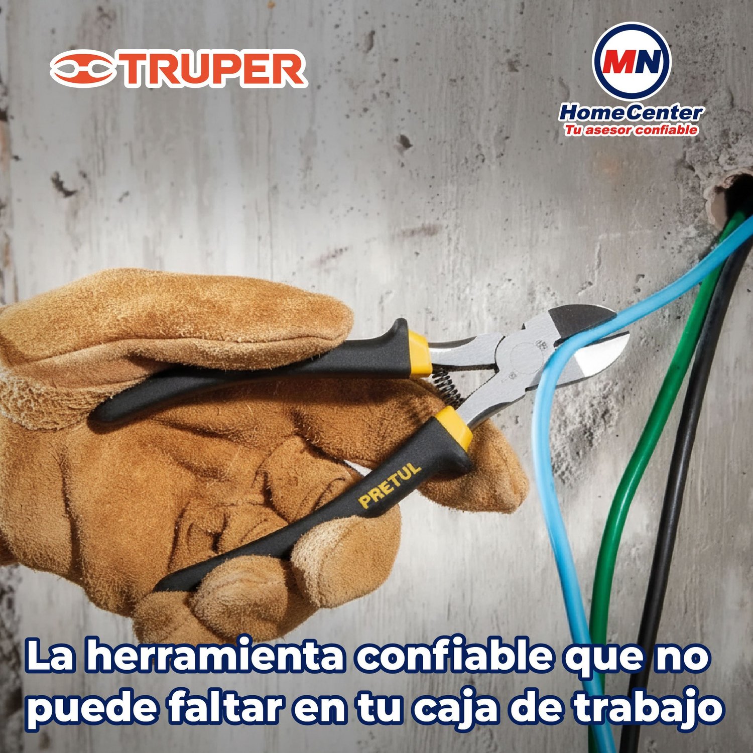 Pinza de Corte Diagonal Pretul 8 pulgadas Mango de PVC