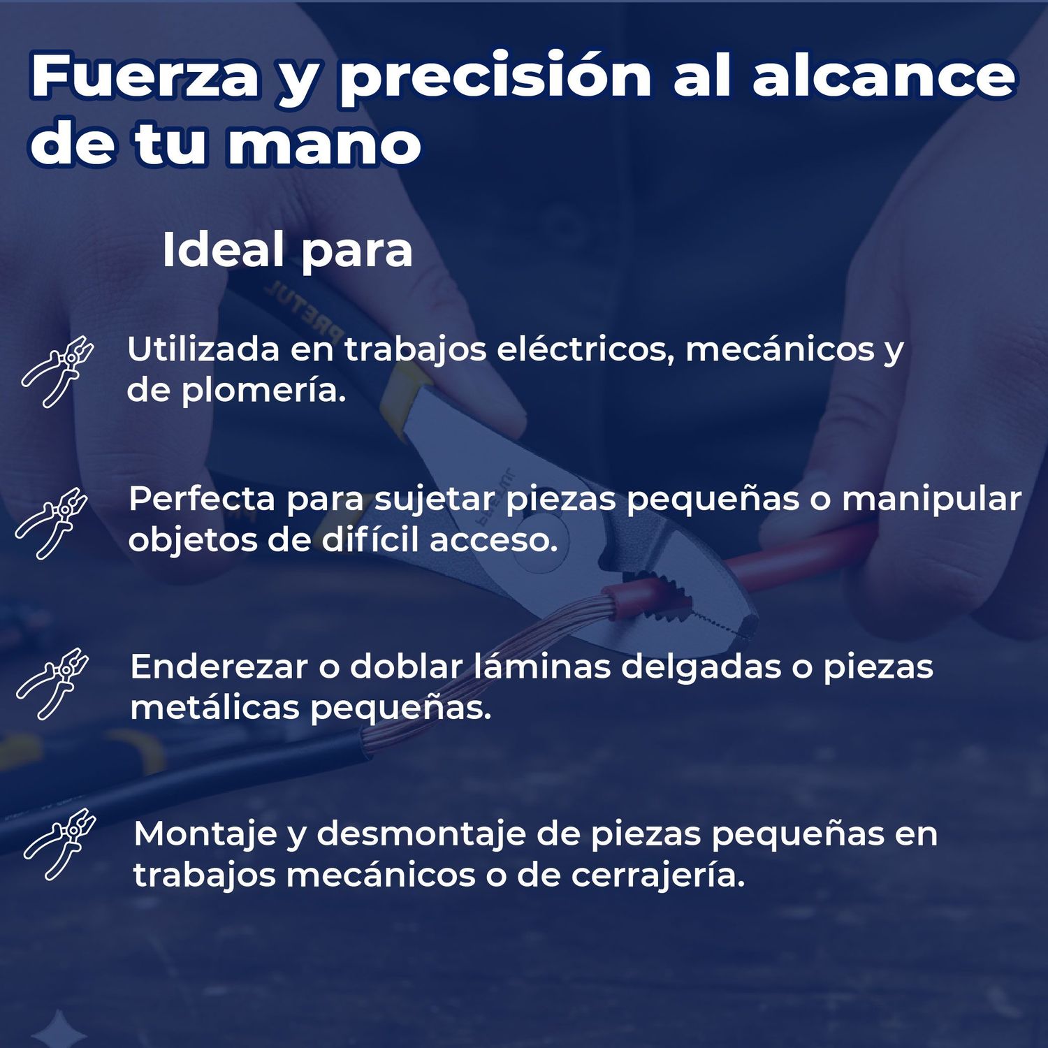 Pinza de chofer 8" mango de pvc Pretul