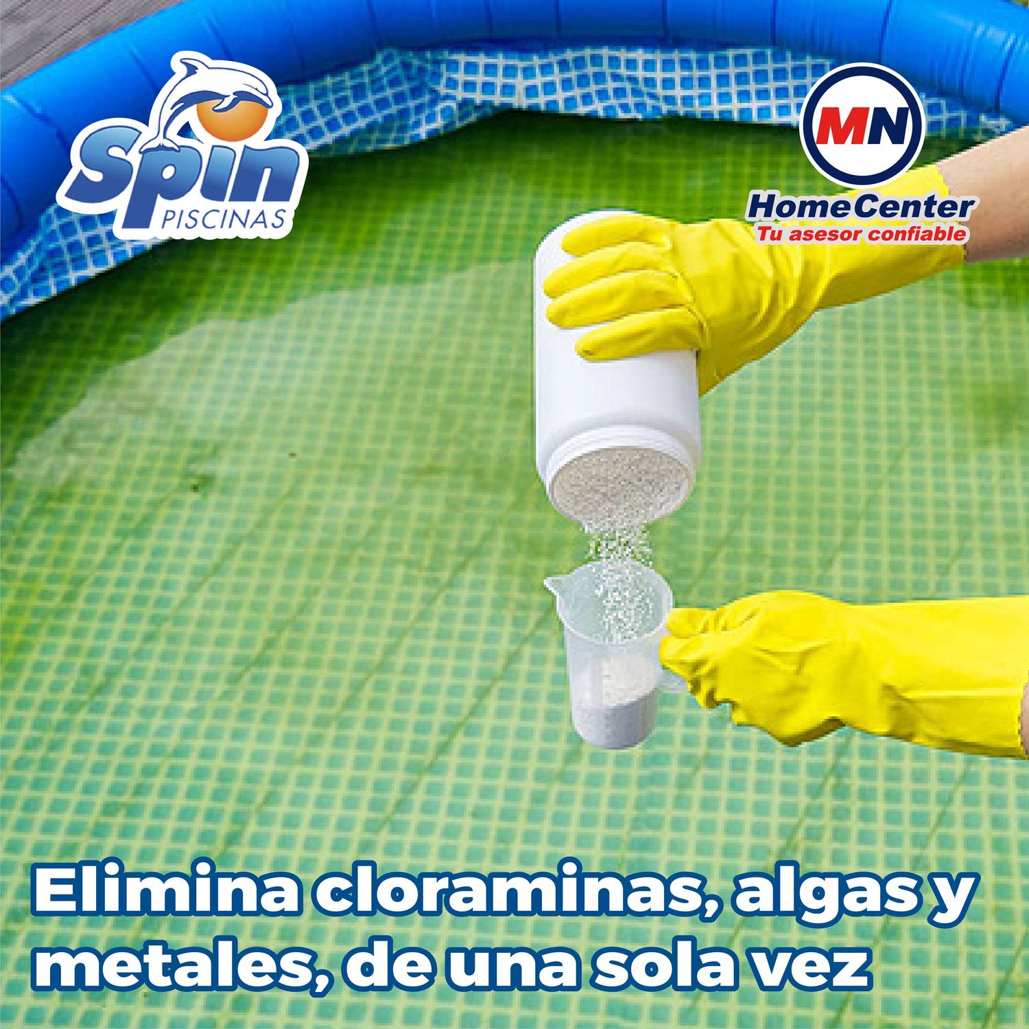 Shock Correctivo 4 Kg Dicloro Para Albercas Y Piscinas Spin