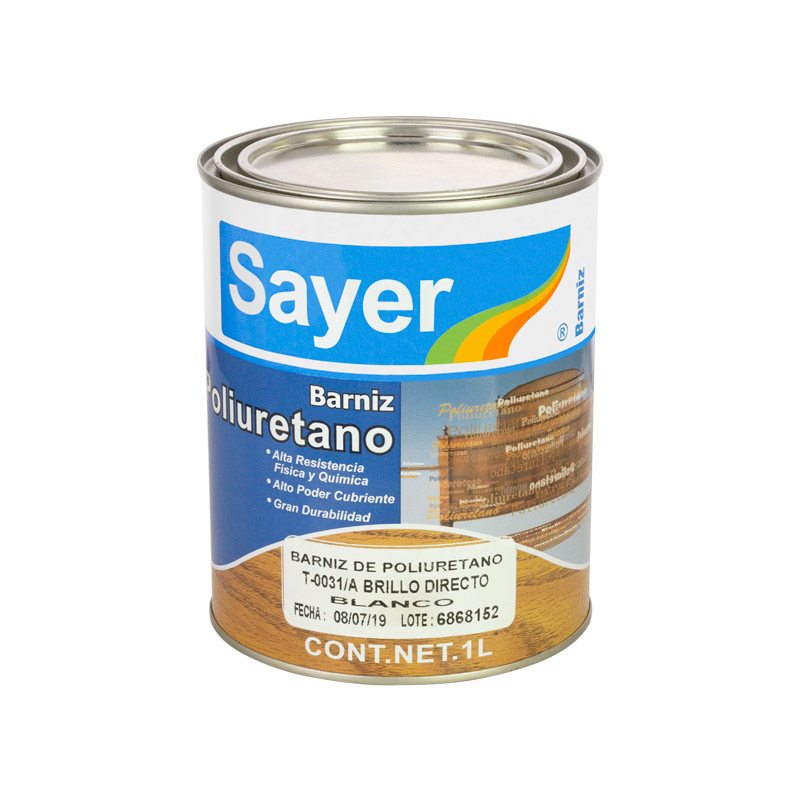 Barniz Sayer Lack Brillo Directo Blanco 1 Lt