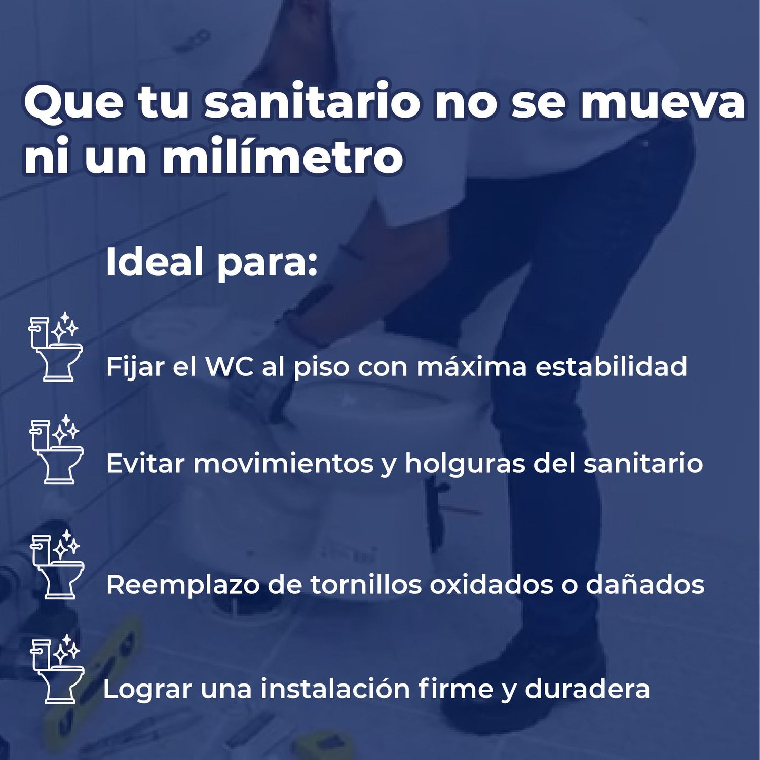 Juego de tornillos Pija para sanitario P/WC Acero Inoxidable 3"