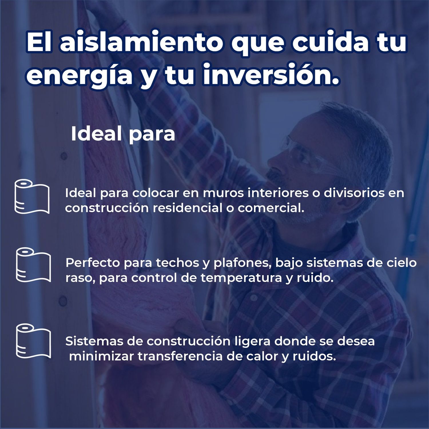 Aislamiento Fibra Vidrio R8 Panel Rey 0.61 x 30.48 m