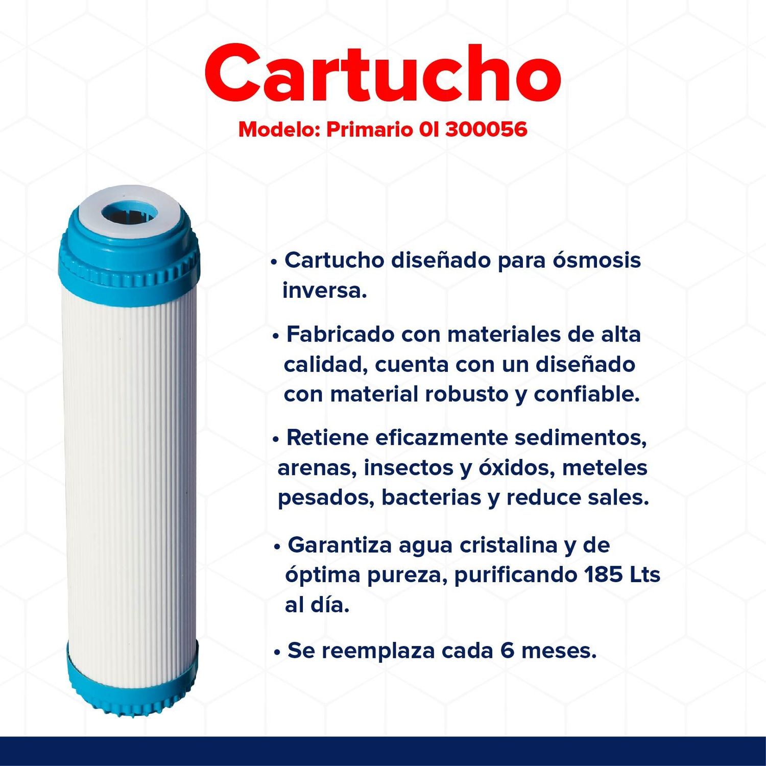 Cartucho Repuesto Carbón Activado Primario OI Rotoplas