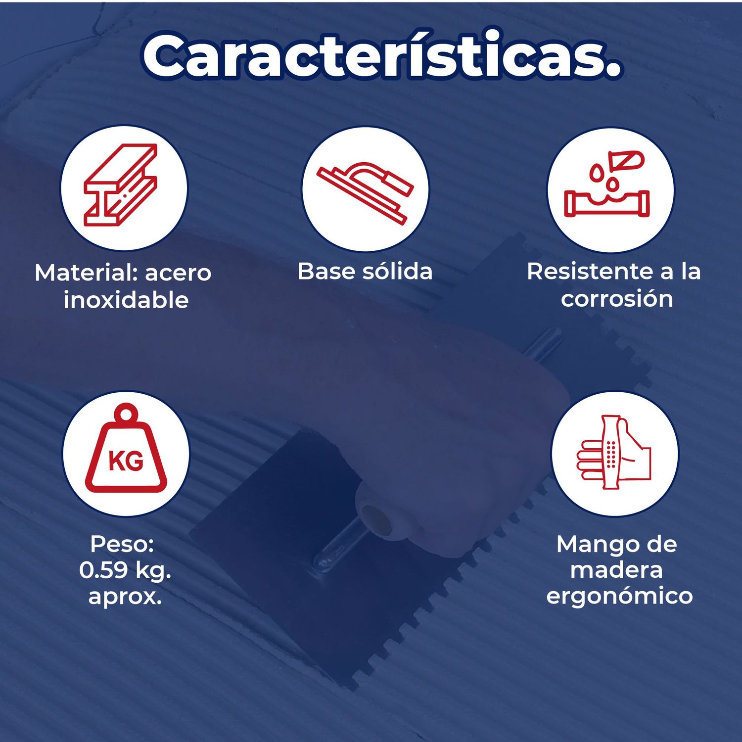 Llana Truper Diente Cuadrado 10 Remaches Madera