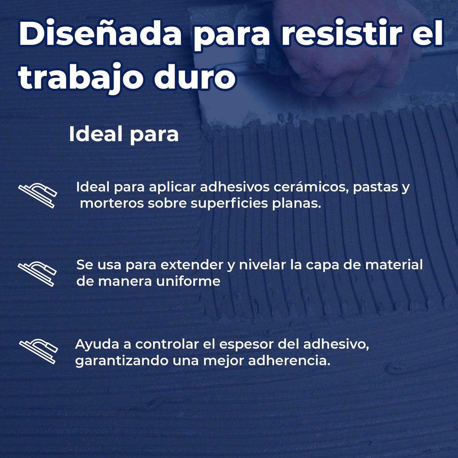 Llana Truper Diente Cuadrado 10 Remaches Madera