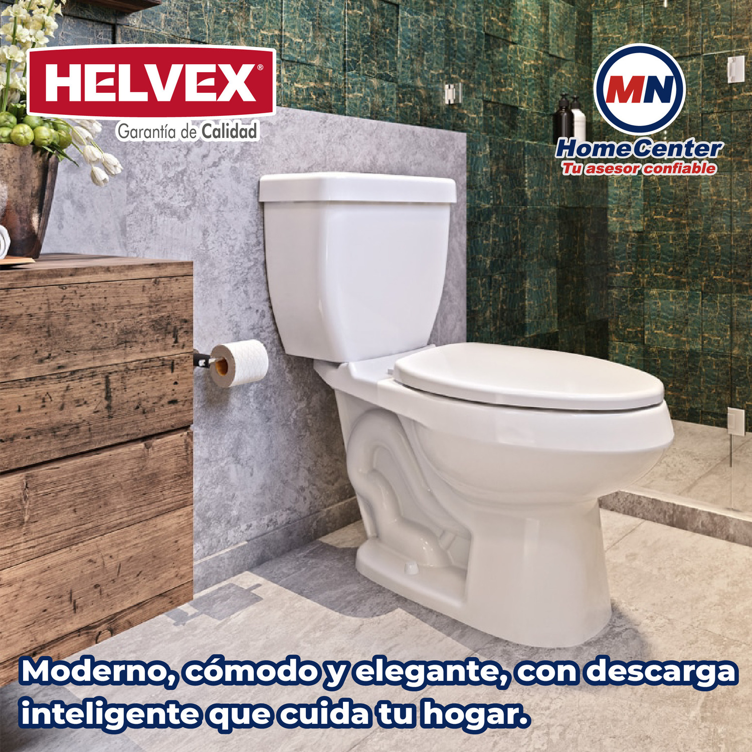 Sanitario WC Alargado Blanco Drakar16 Ecológico 4.8 L Helvex