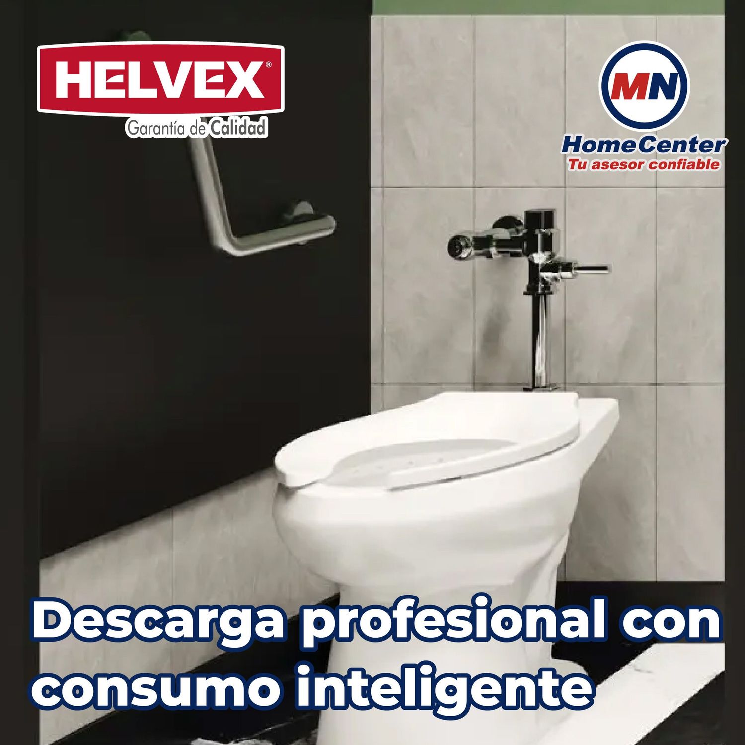 Fluxómetro de Manija Helvex para WC 110-38-3.5 Cromo