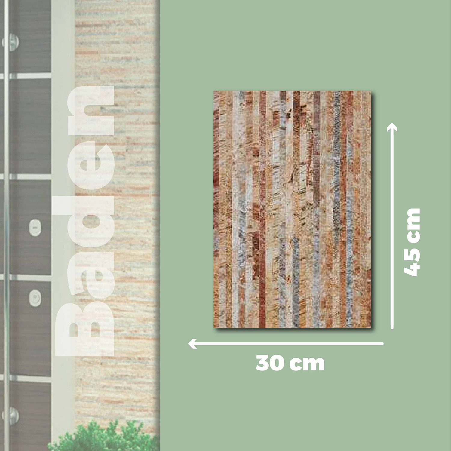 Muro Baden Multicolor Daltile 30 x 45 cm