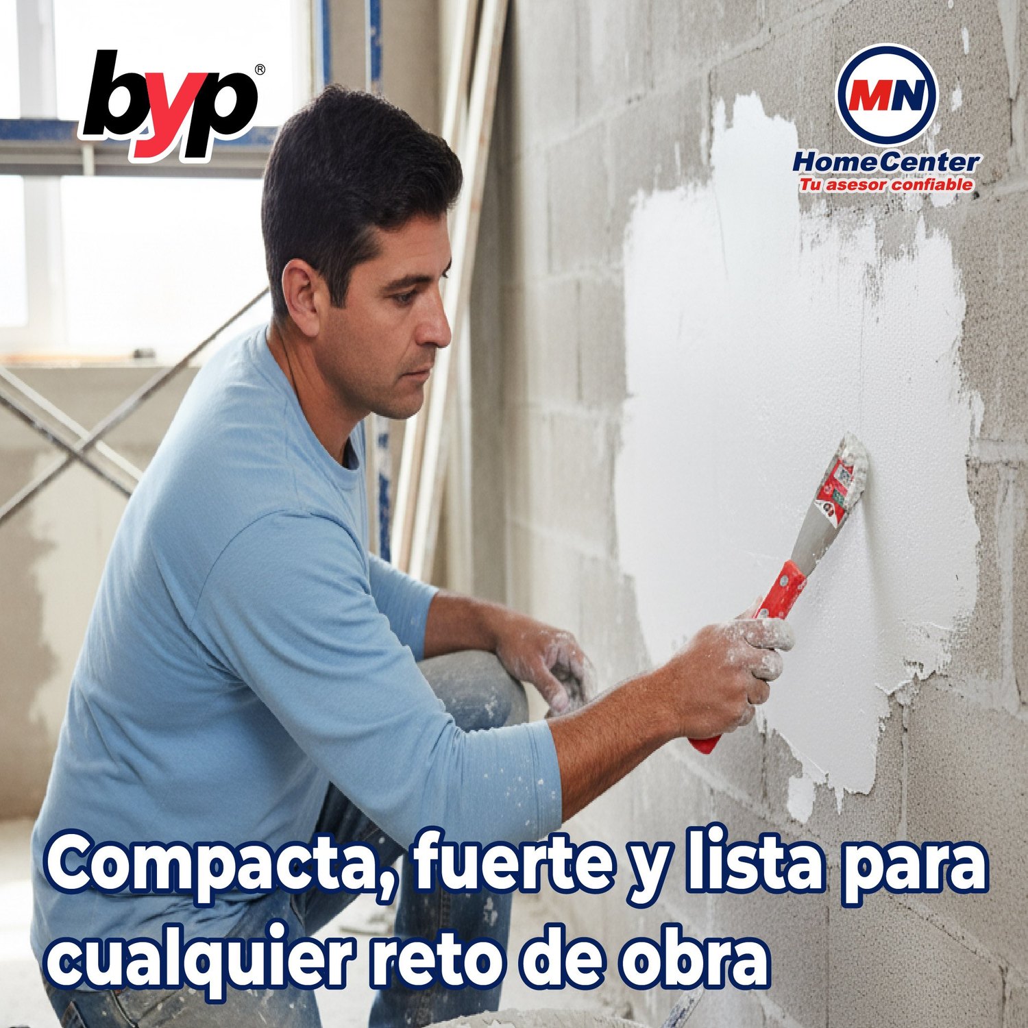 Espátula recta acero rígido 2 Pulgadas con mango de plástico BYP