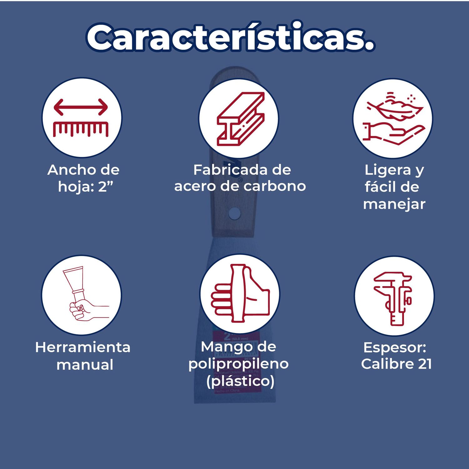 Espátula Flexible Byp Mango Madera 2 pulg