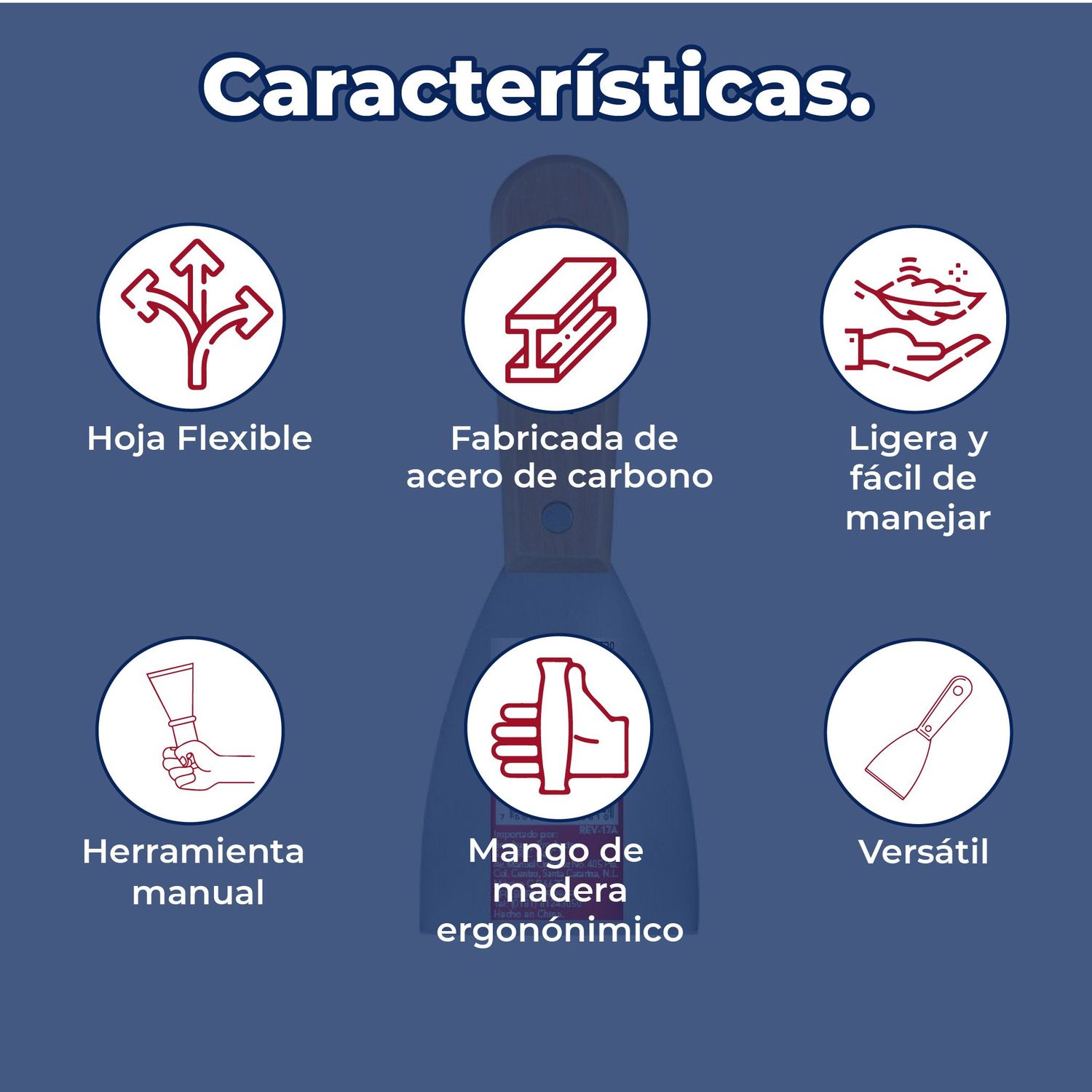 Espátula Flexible Byp Mango Madera 3 pulg