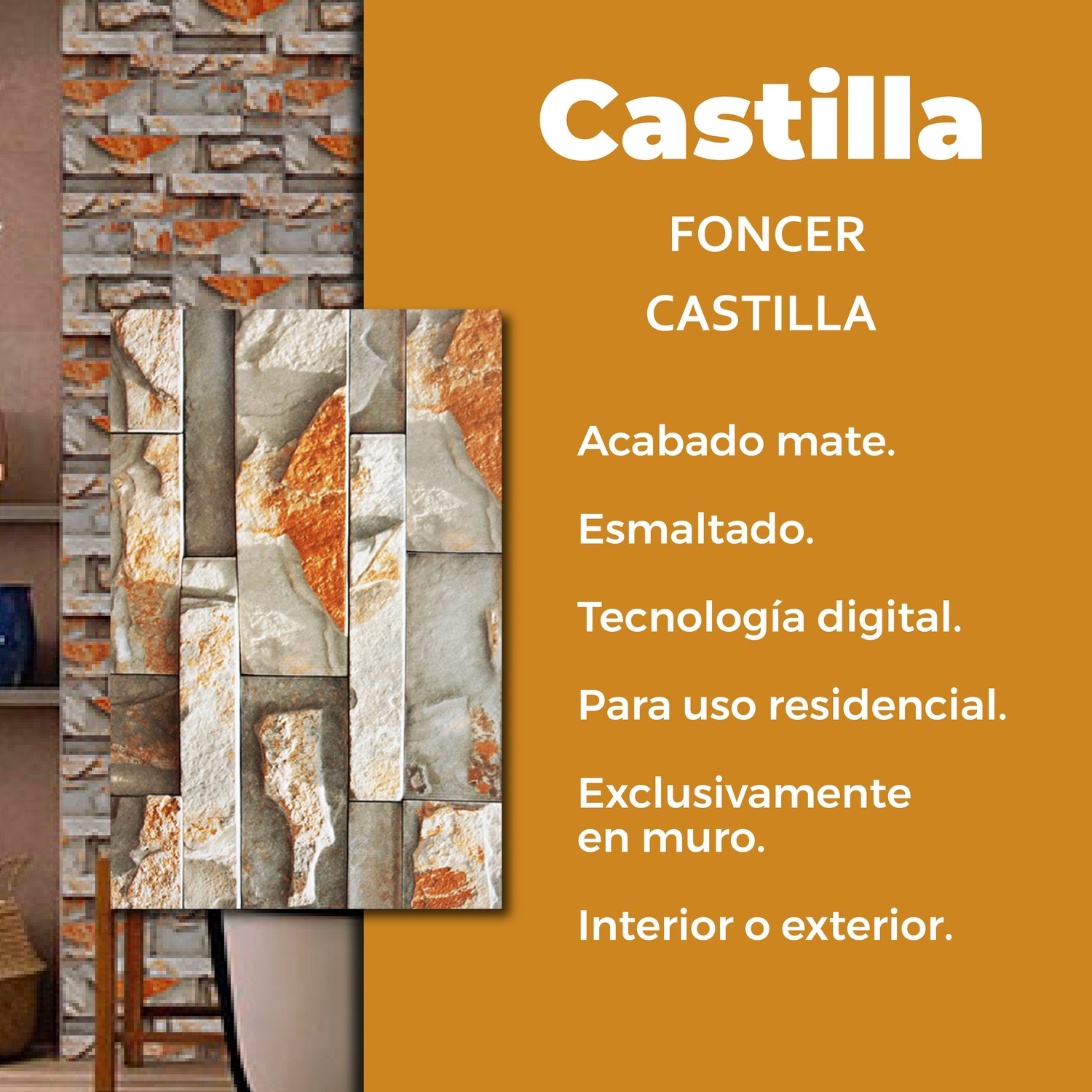 Fachaleta Castilla Foncer 30 x 45 cm Hermon