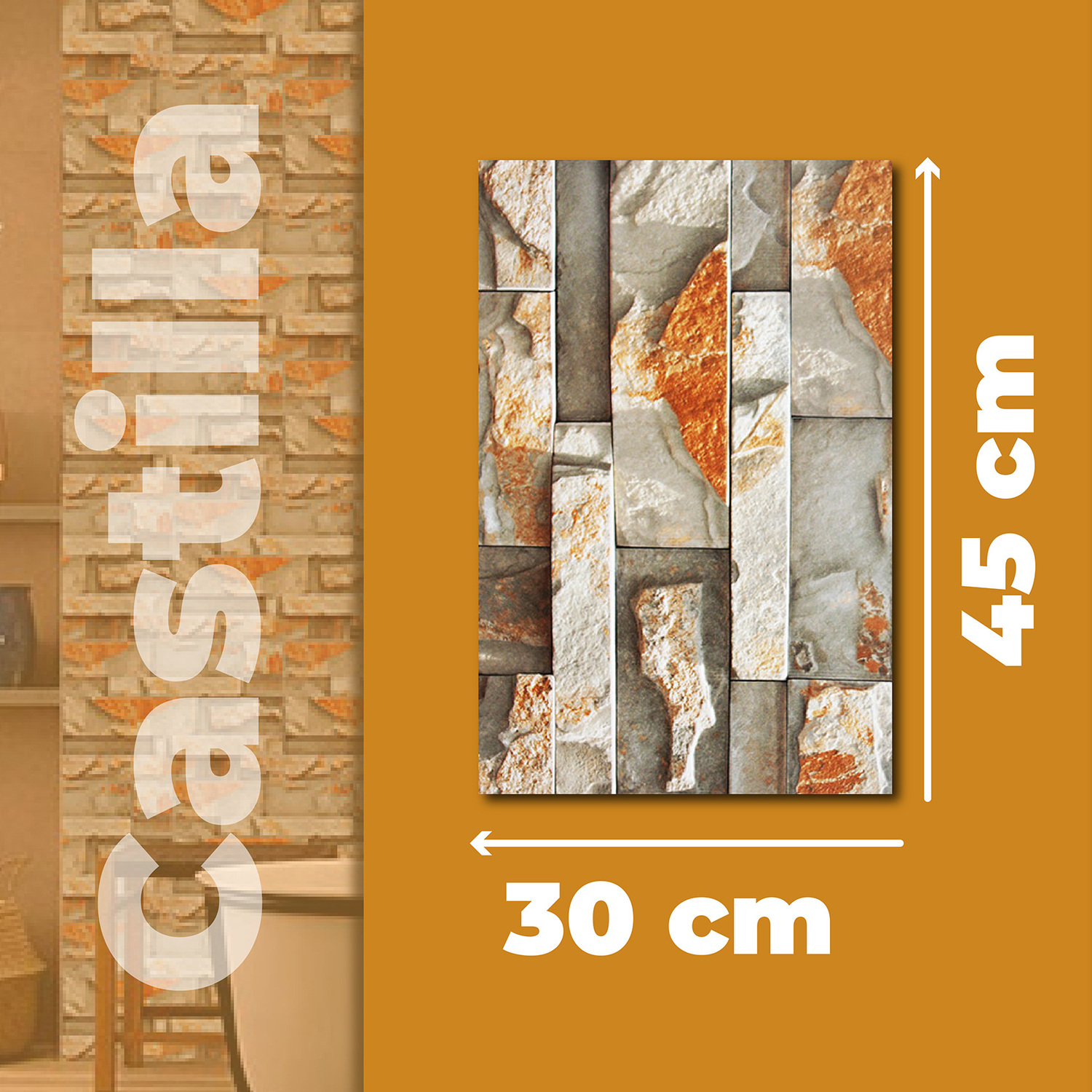 Fachaleta Castilla Foncer 30 x 45 cm Hermon