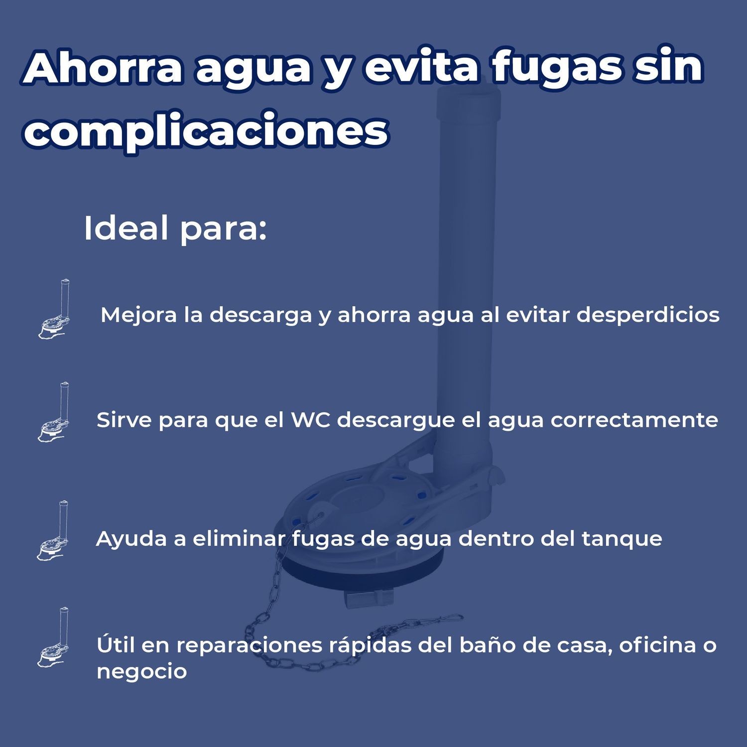 Válvula de Descarga Para WC One Piece 3 Pulgadas