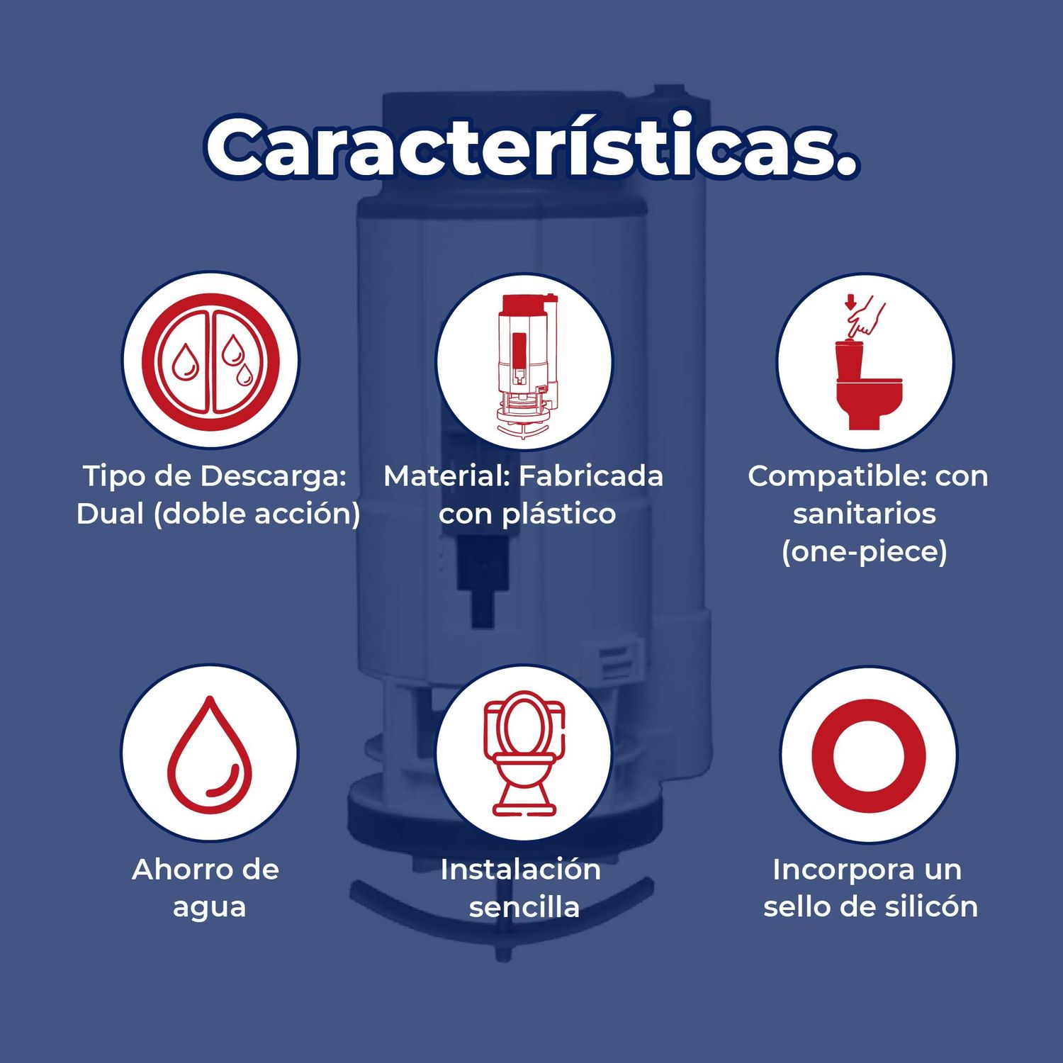 Válvula de Descarga Siamp WC One Piece 2 Pulgadas