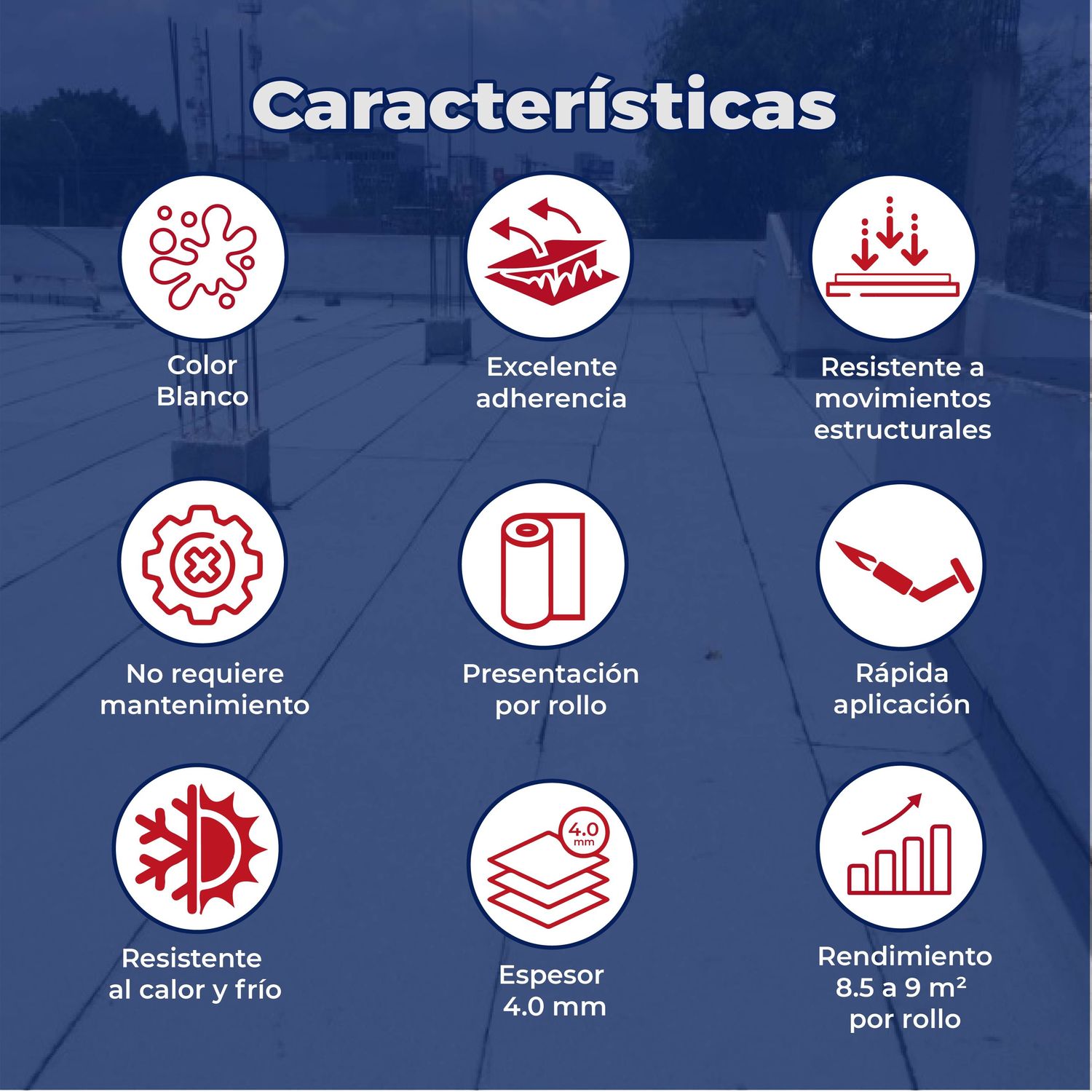 Prefabricado FP Gravilla Blanca SBS Superply 4.0mm