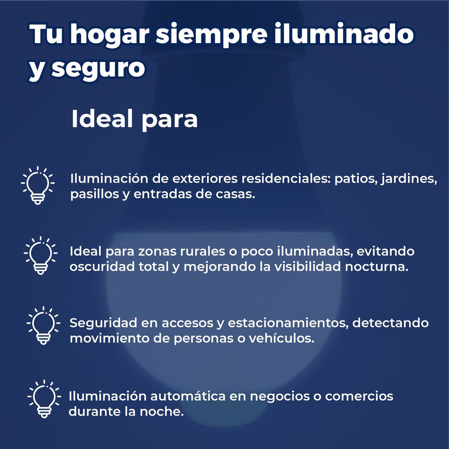 Foco LED Fotocelda Sensor Movimiento 9W Luz Fría