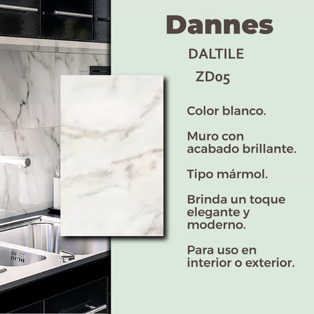 Muro Dannes Blanco Daltile 30 x 45 cm