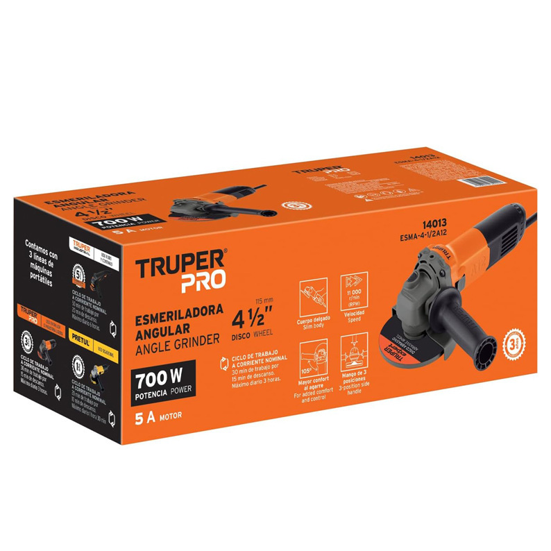Esmeriladora Angular Truper 4½ pulg 800 W