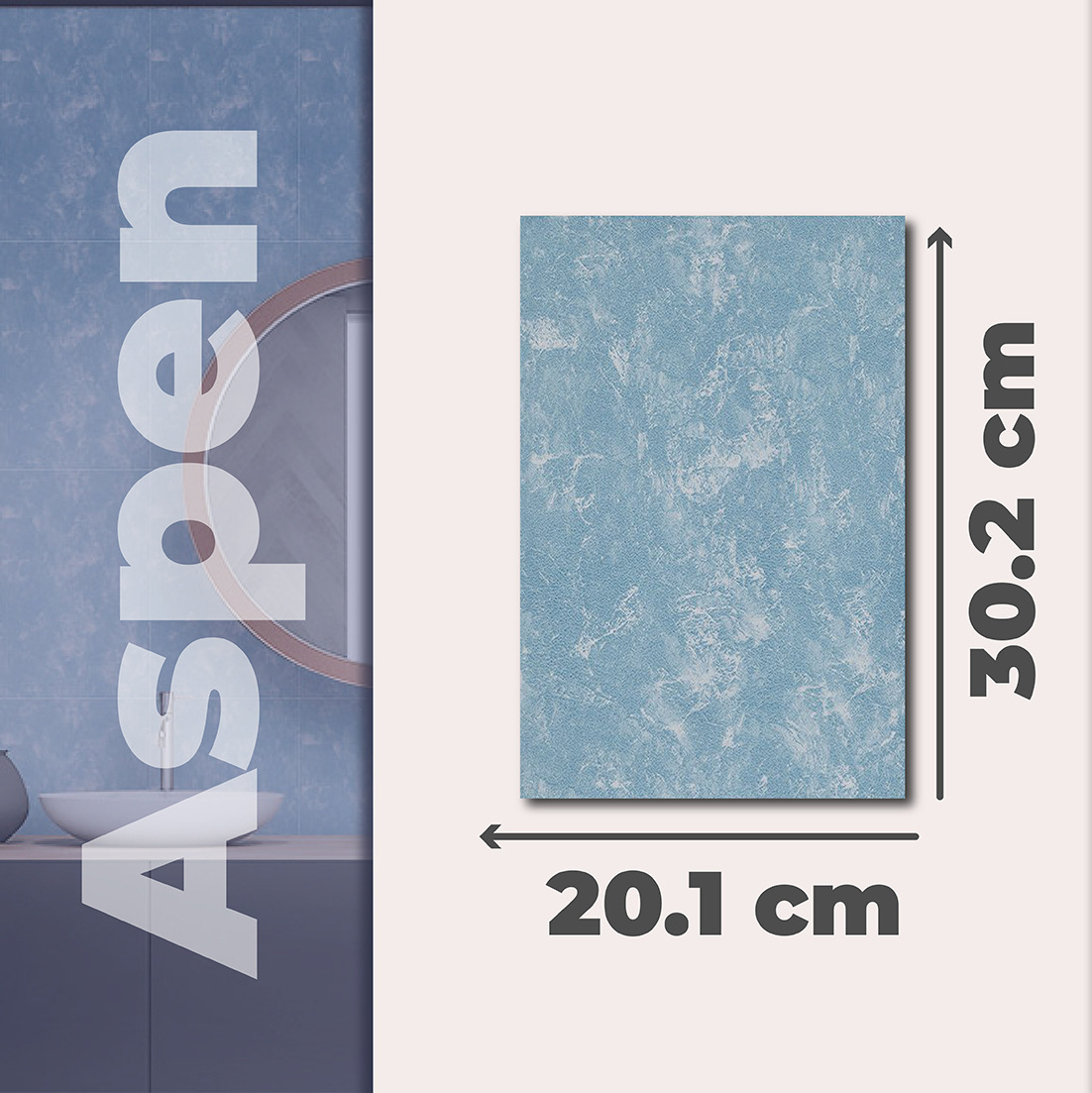 Azulejo Aspen Azul Vitromex 20 x 30 cm