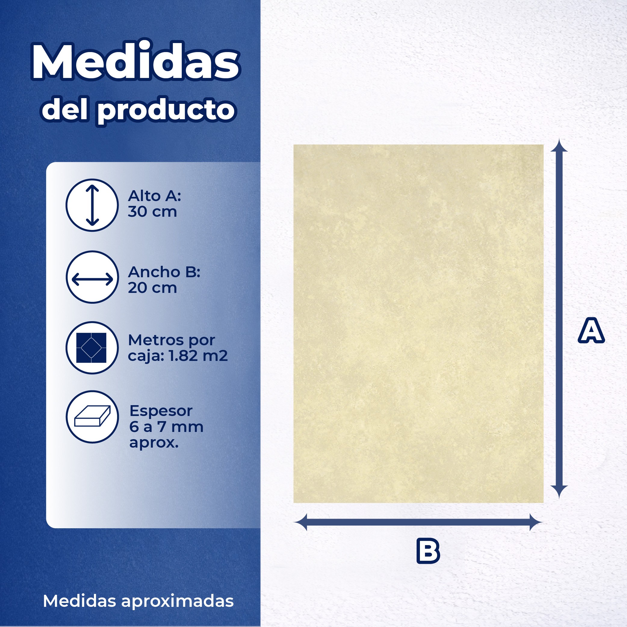 Muro Azulejo Roma Arena Vitromex 20 x 30 cm