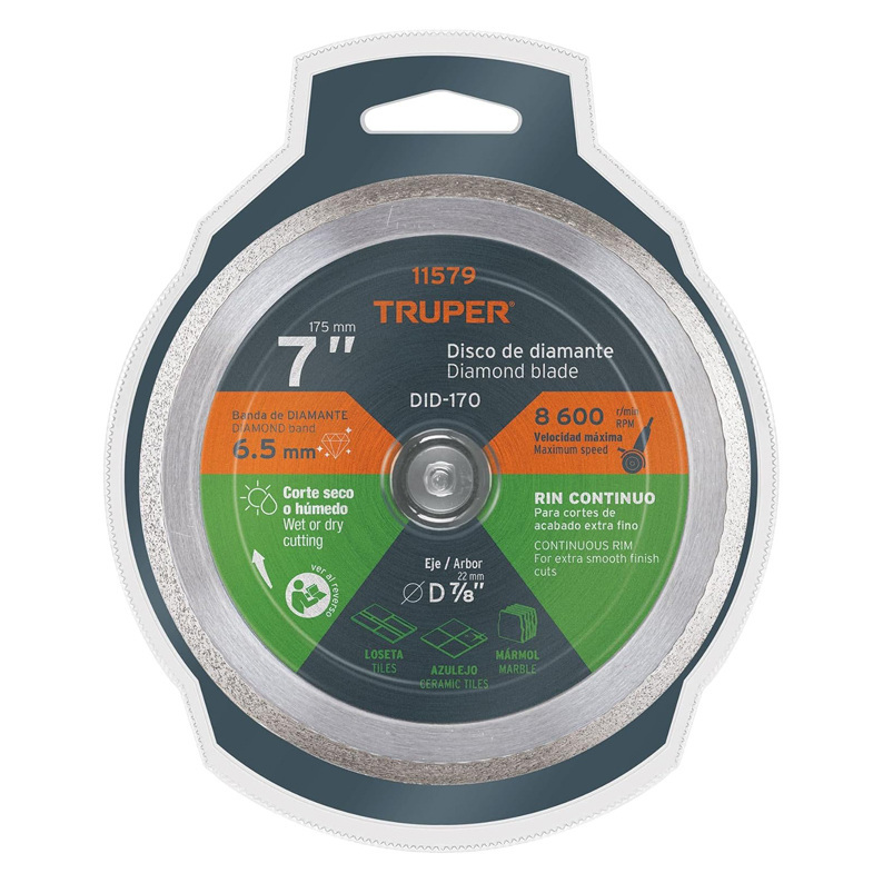 Disco Diamante Rin Continuo 7 pulg Truper