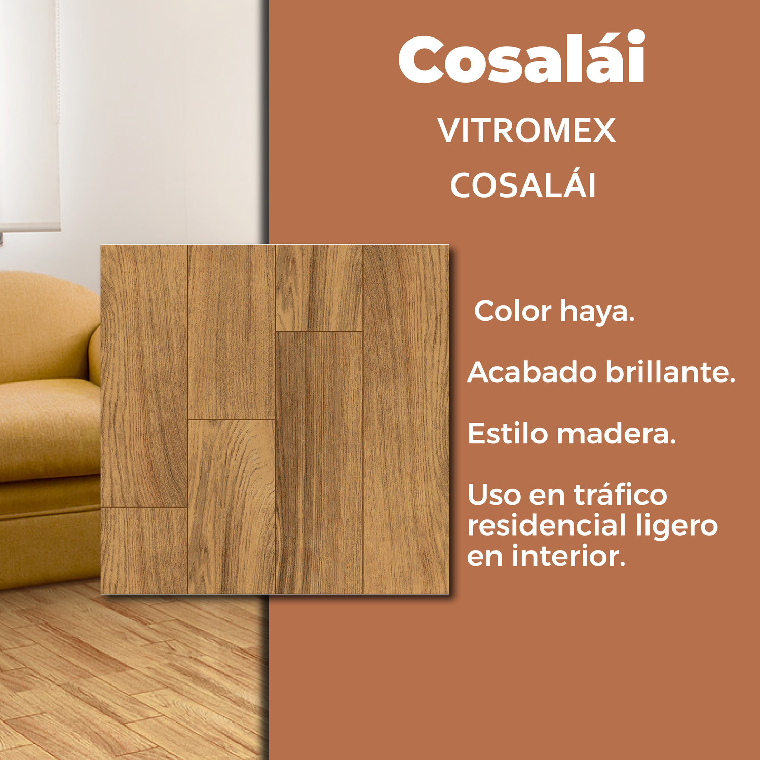 Piso Cosalá Haya Vitromex 35x35 cm