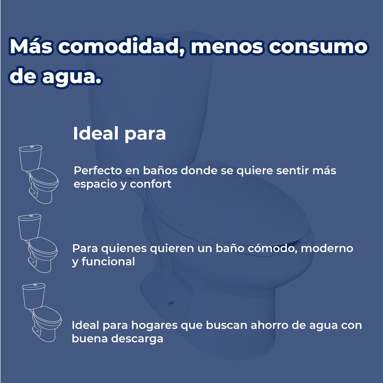 Sanitario Para baño Alargado Blanco Austral Botón 3.8 L Helvex