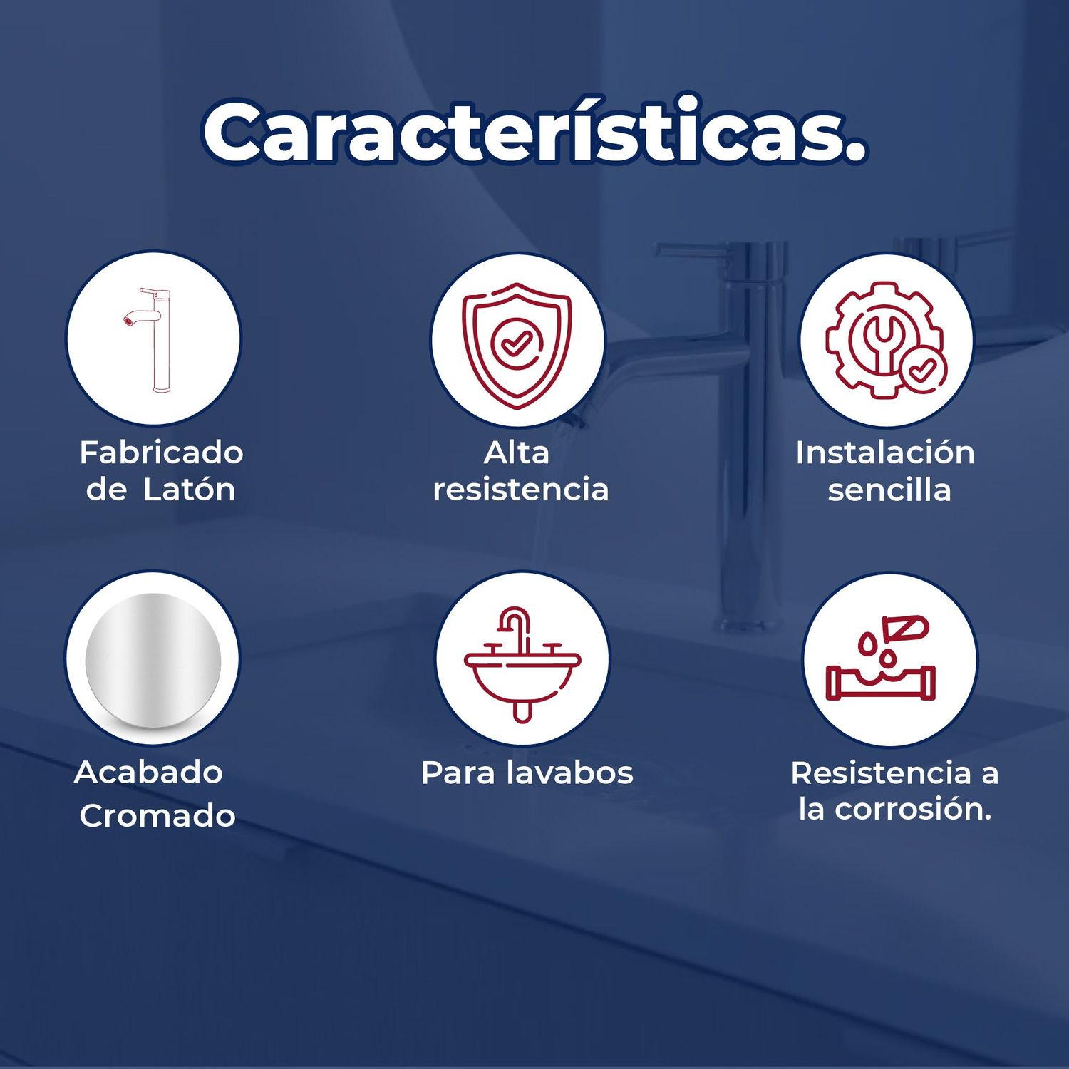 Llave Mezcladora Alta Para Lavabo Rugo Maneral Palanca 24MTL