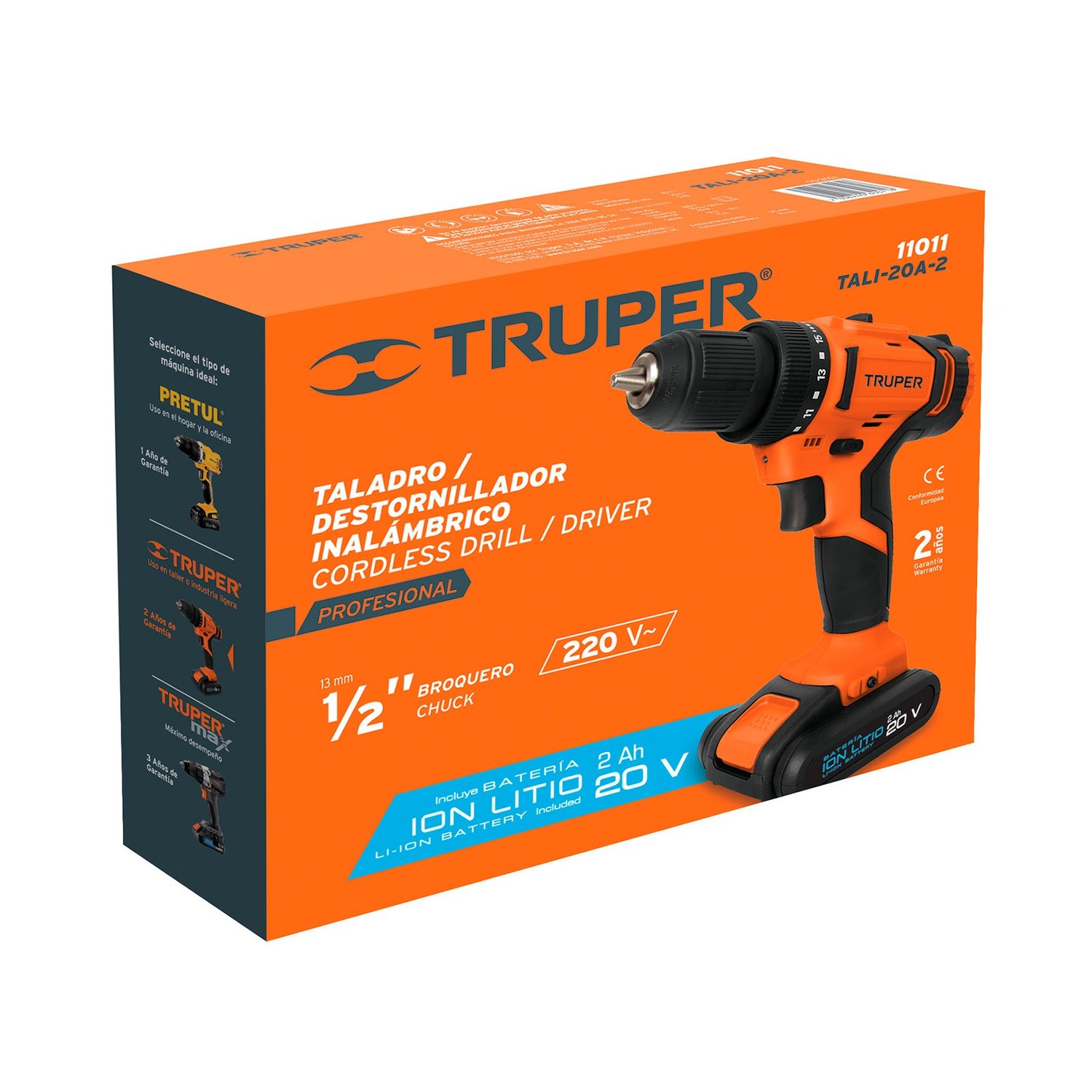 Taladro Inalámbrico 3/8 Profesional 20 V Truper