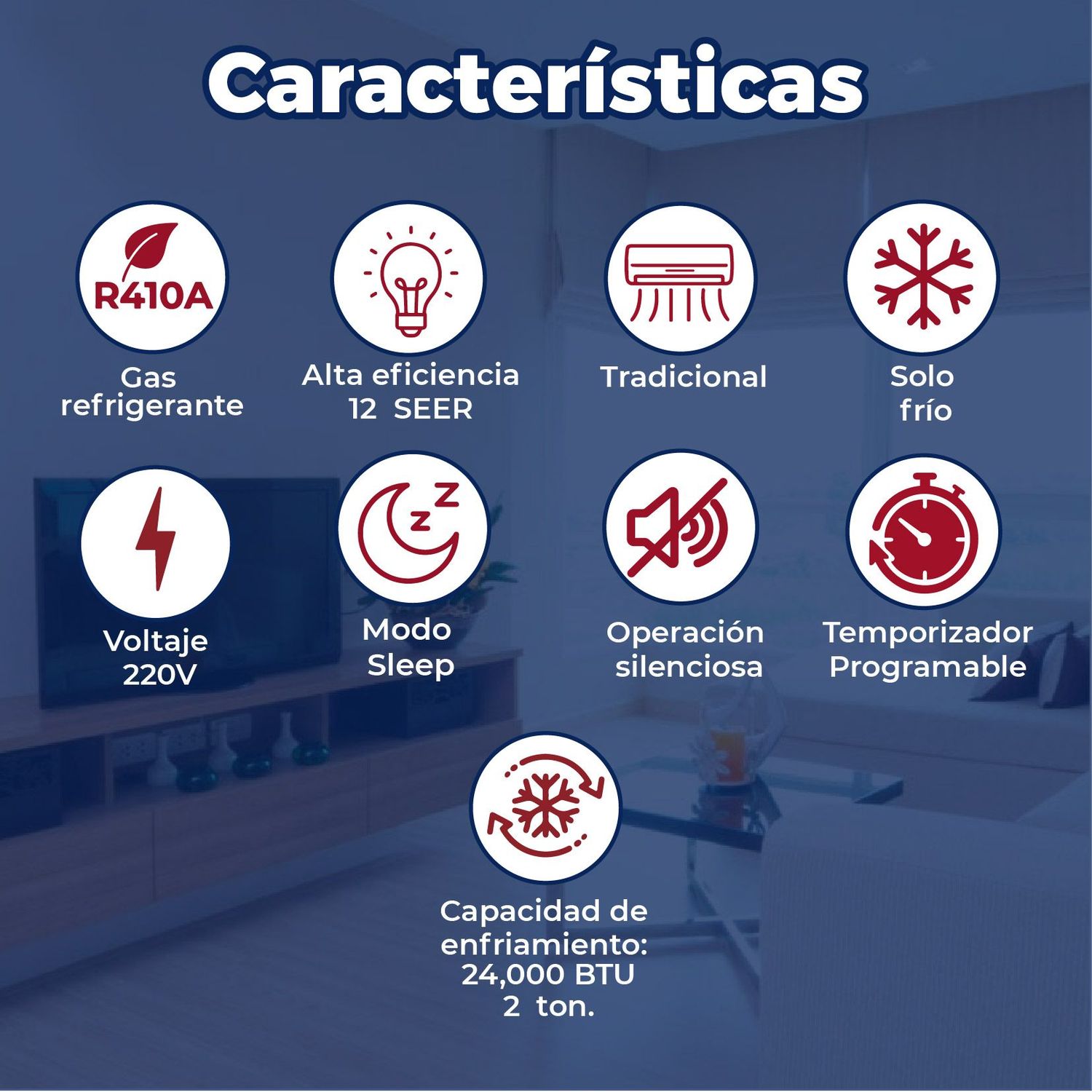 Minisplit Mirage Life 12 Solo Frío 2 Toneladas 220 V
