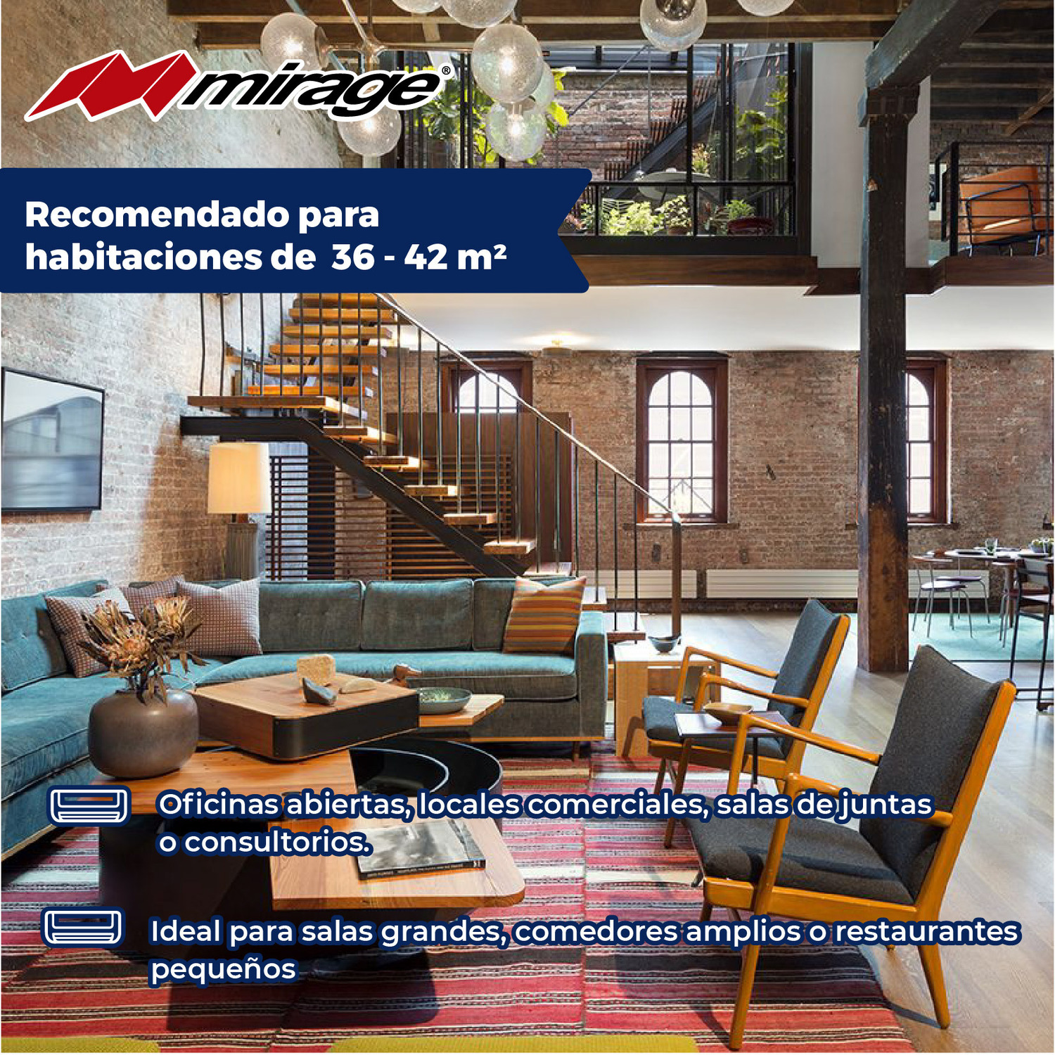 Minisplit Mirage Life 12 Solo Frío 2 Toneladas 220 V