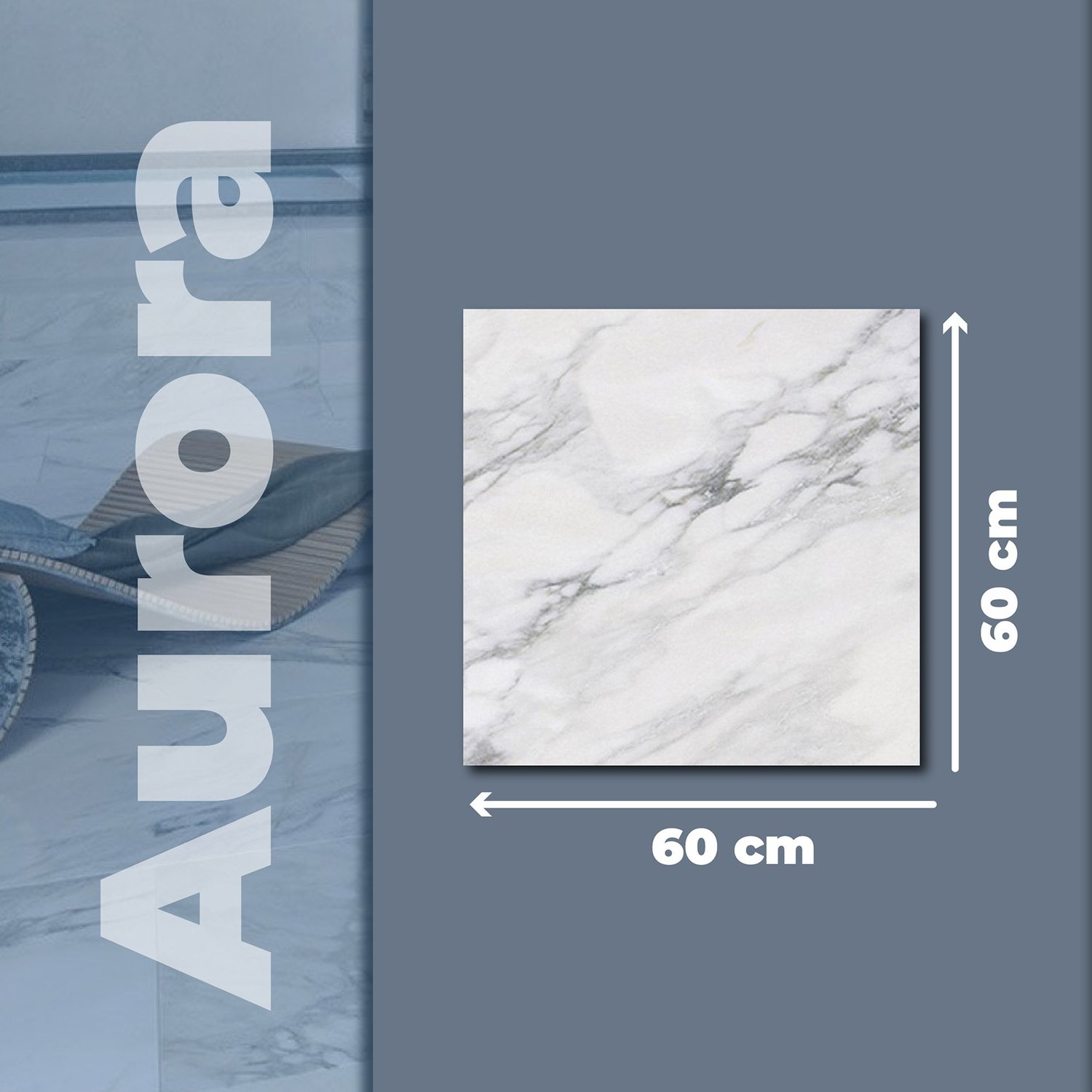 Piso Aurora Bianco Daltile 60x60 cm Rectificado