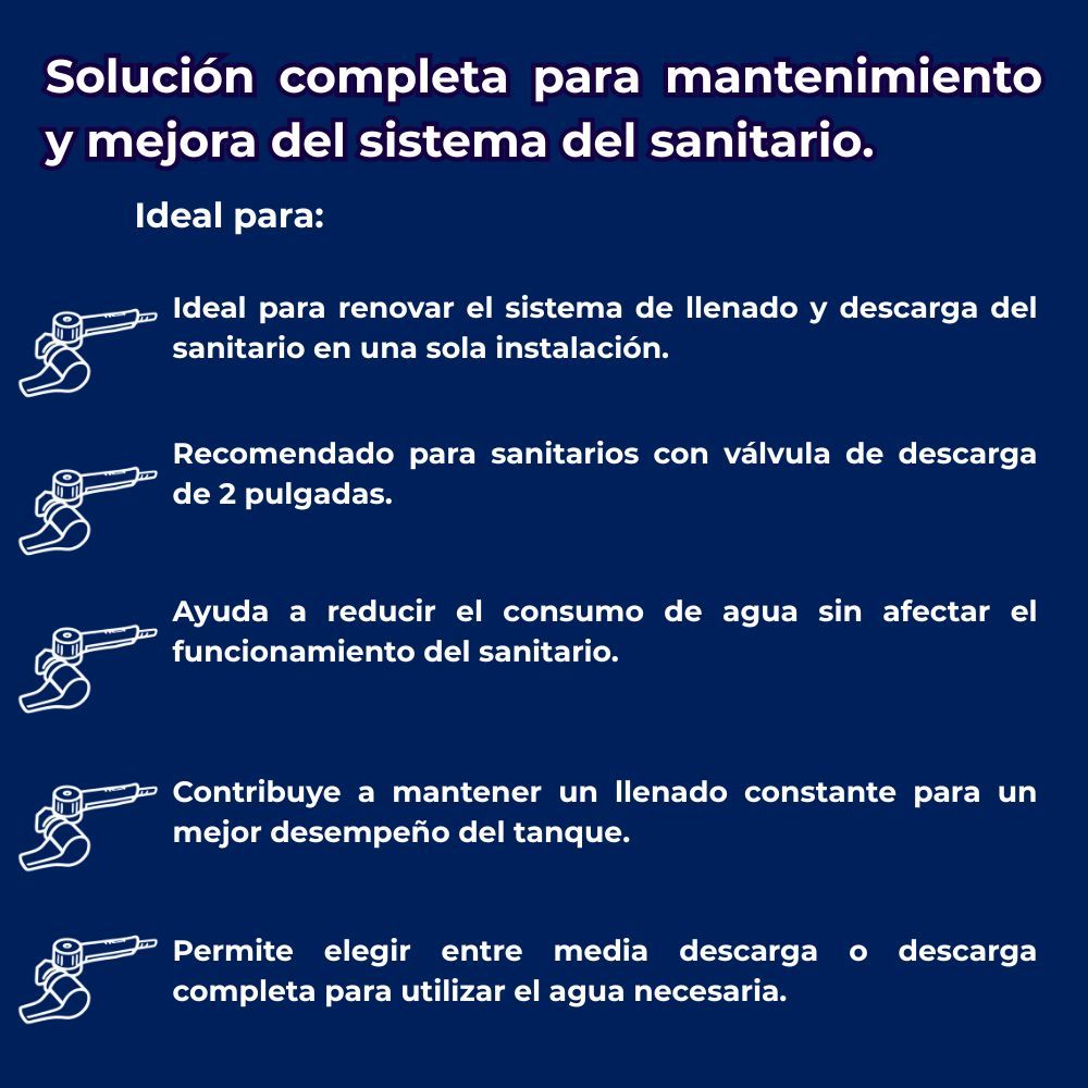 Kit Sistema de Conversión Completo de Descarga Dual Fluidmaster