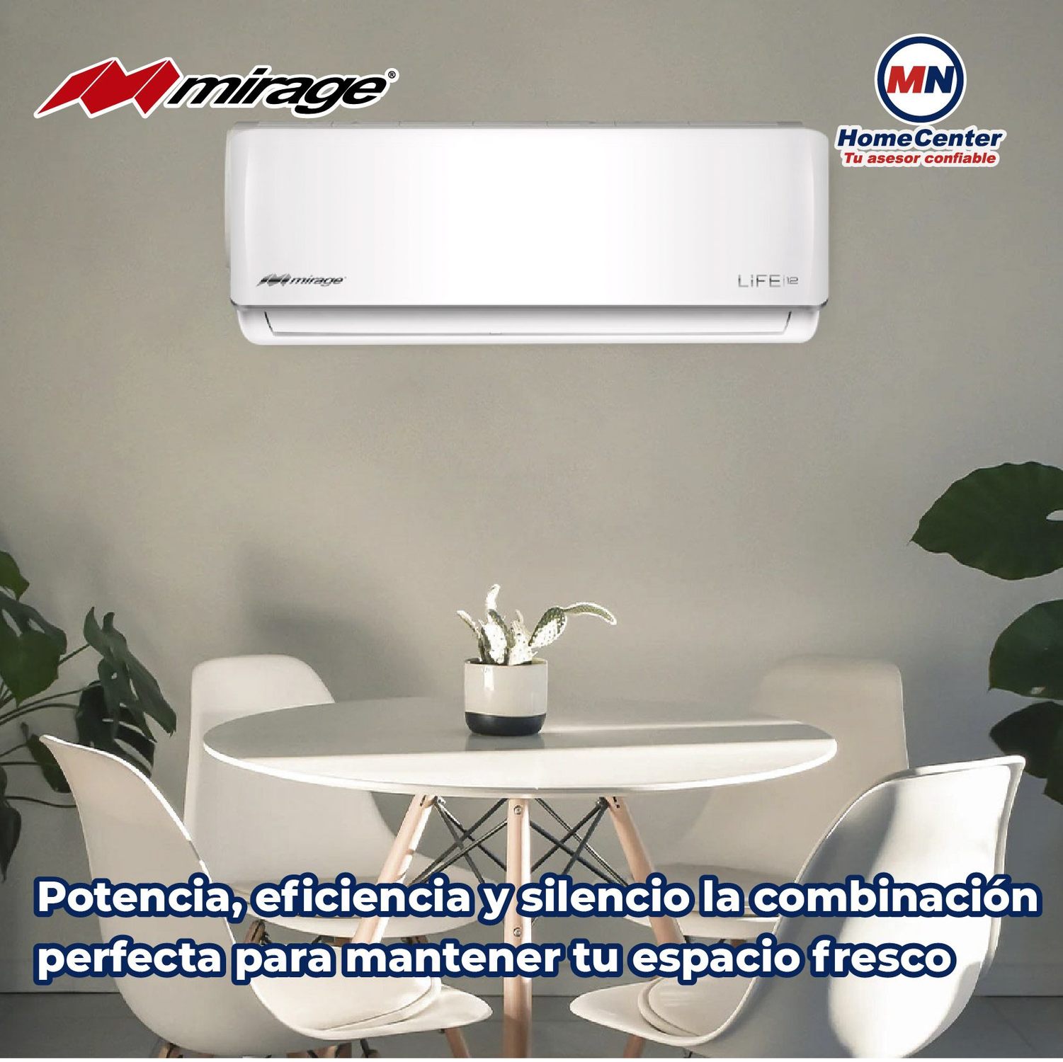 Minisplit Mirage Life 12 1 Tonelada Solo Frío 220 V