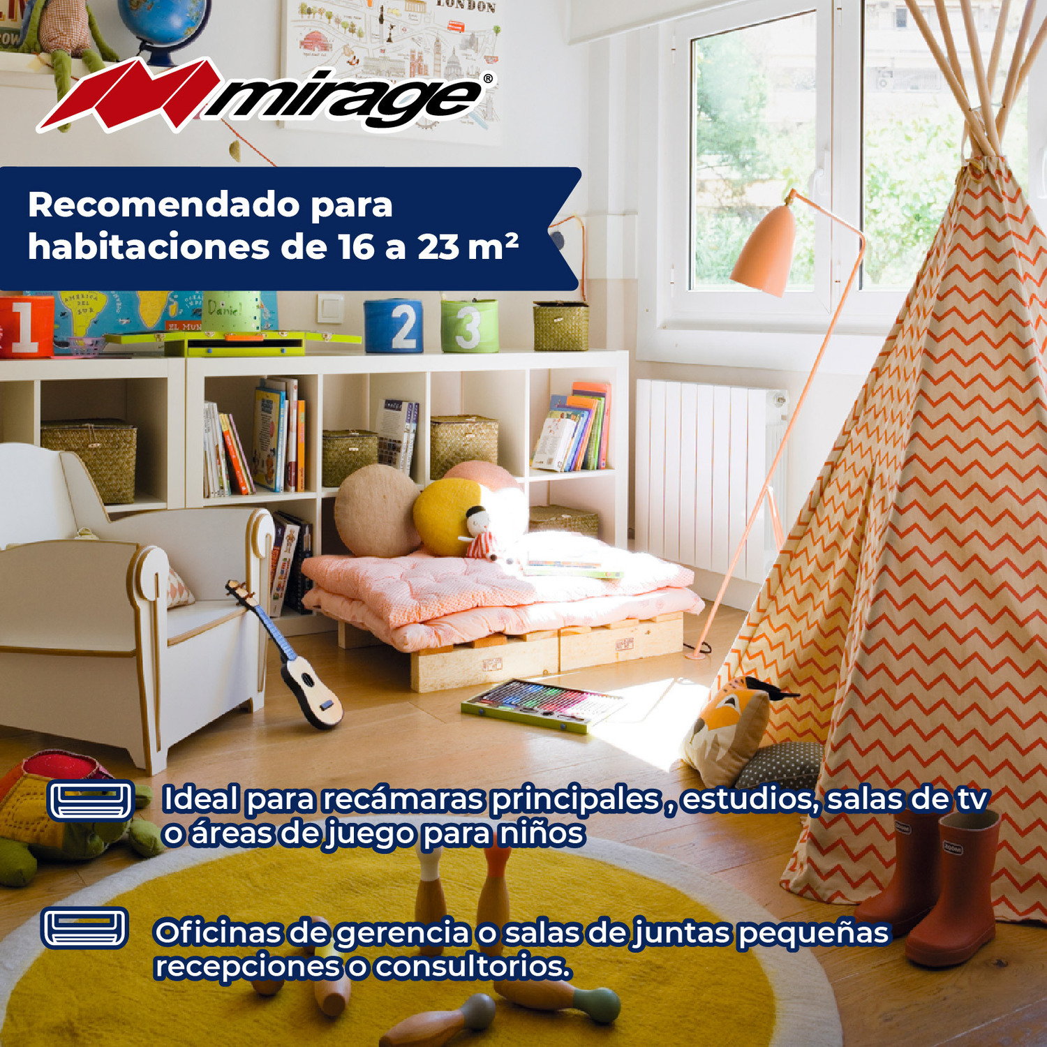 Minisplit Mirage Life 12 1 Tonelada Solo Frío 220 V