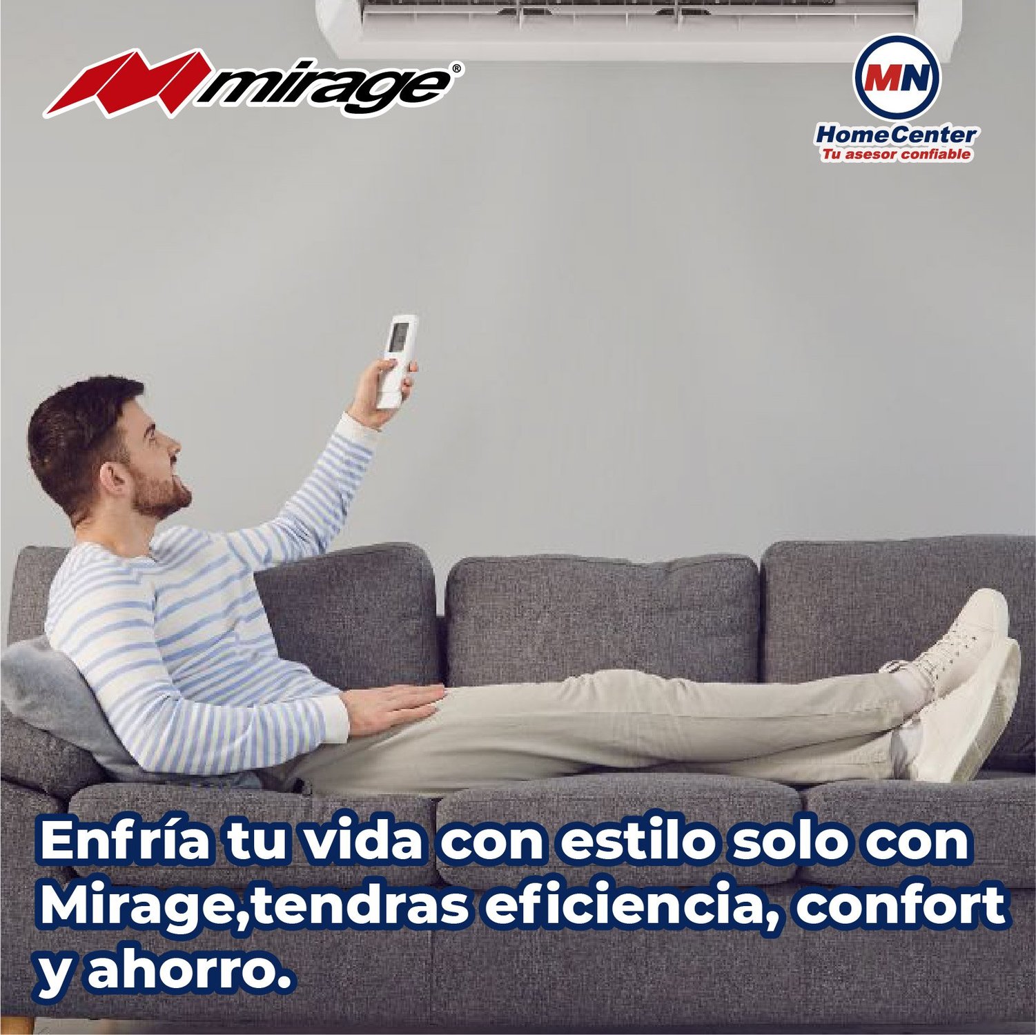 Minisplit 1.5 Ton Solo Frío 220 V Mirage Life 12