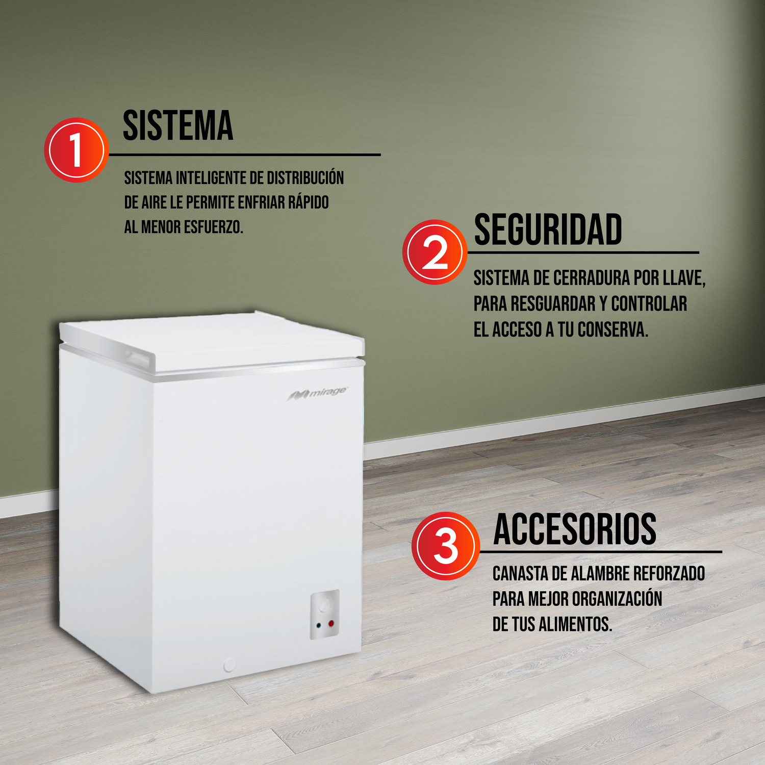 Congelador Horizontal Mirage 100 L Blanco R600 115v Mcp10hb