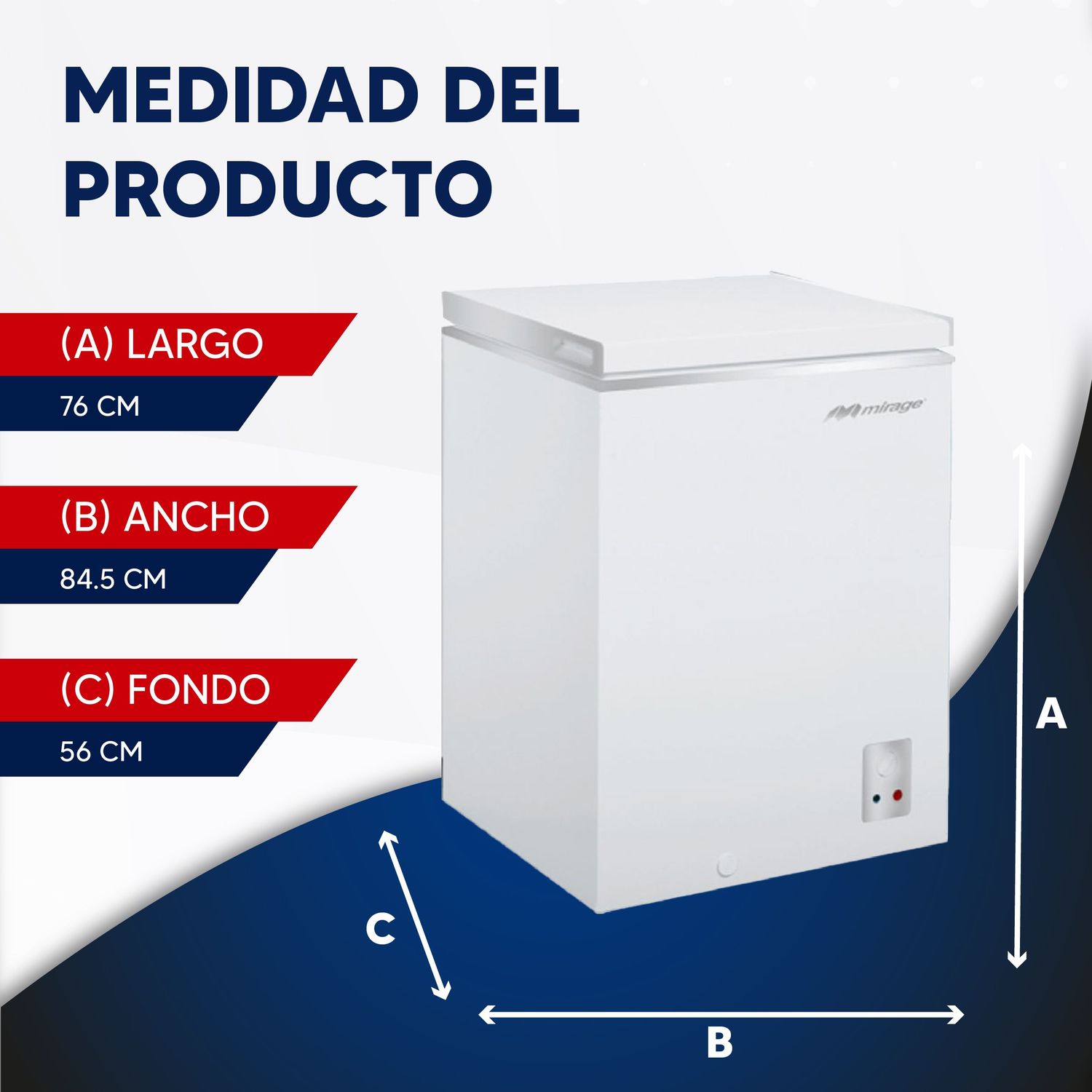 Congelador Horizontal Mirage 100 L Blanco R600 115v Mcp10hb
