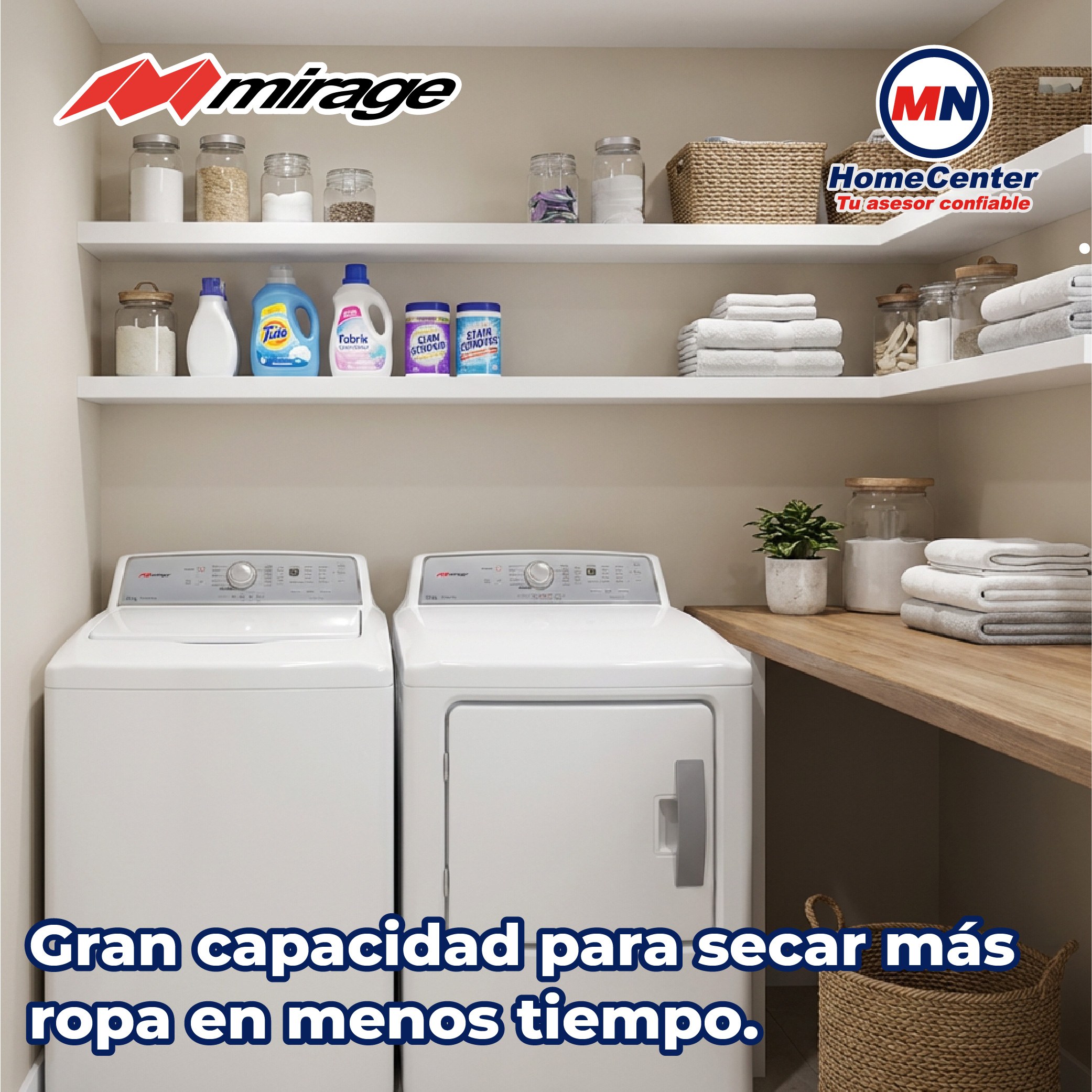 Secadora Digital Automática Mirage 22 Kg Para Gas Natural o LP