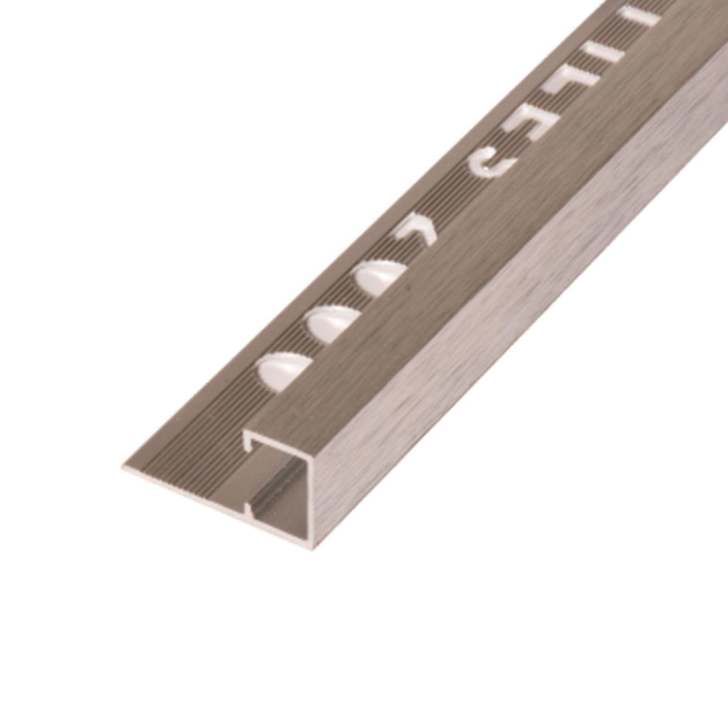 Uniperfil multiusos 12 mm x 2.5 ml plata cepillado