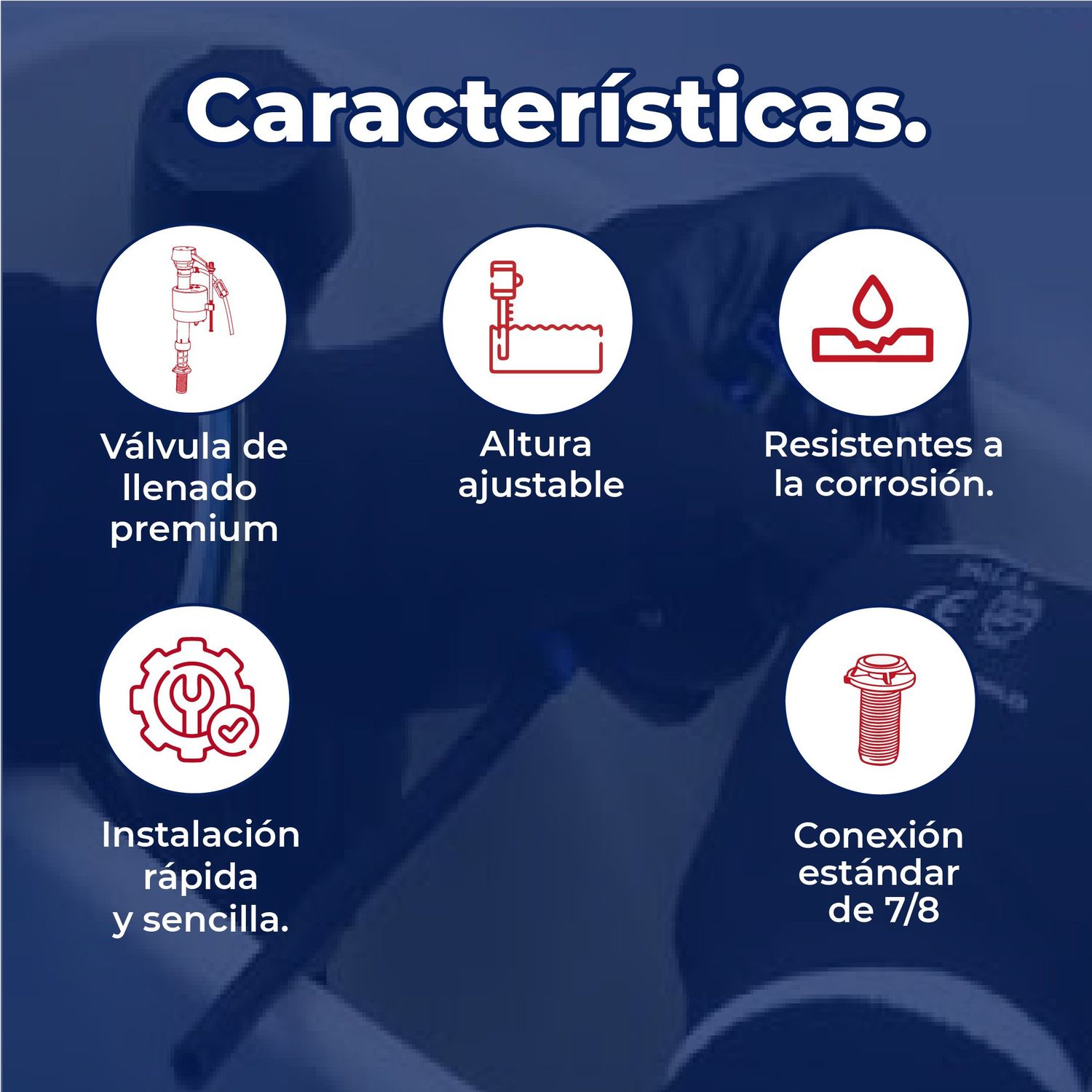 Válvula de Llenado Premium Fluidmaster 7/8 Pulgada Negro 400A133