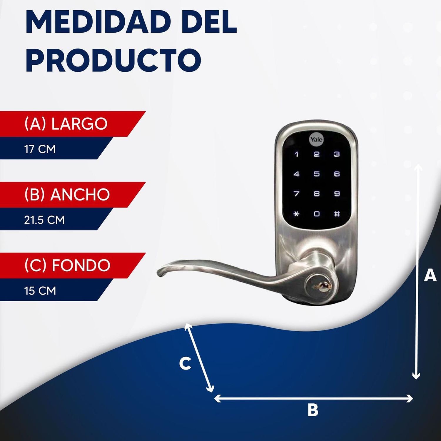 Cerradura Manija Real Living Yale Níquel