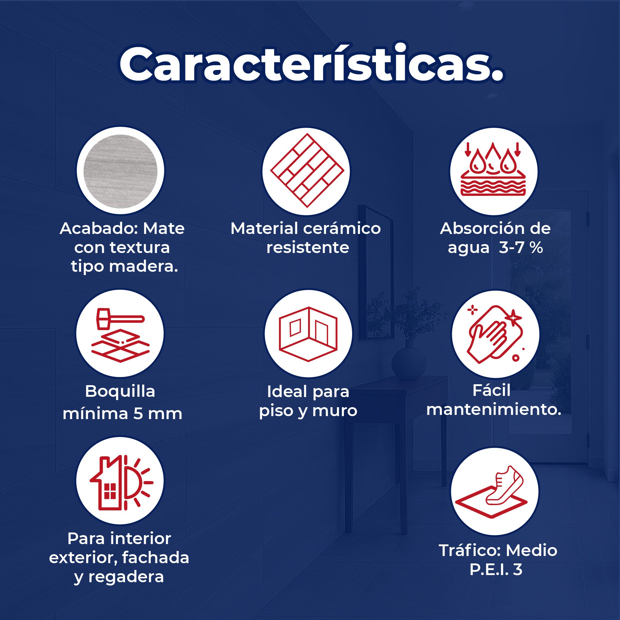 Piso Chapala Albino 18x60.6 cm Vitromex