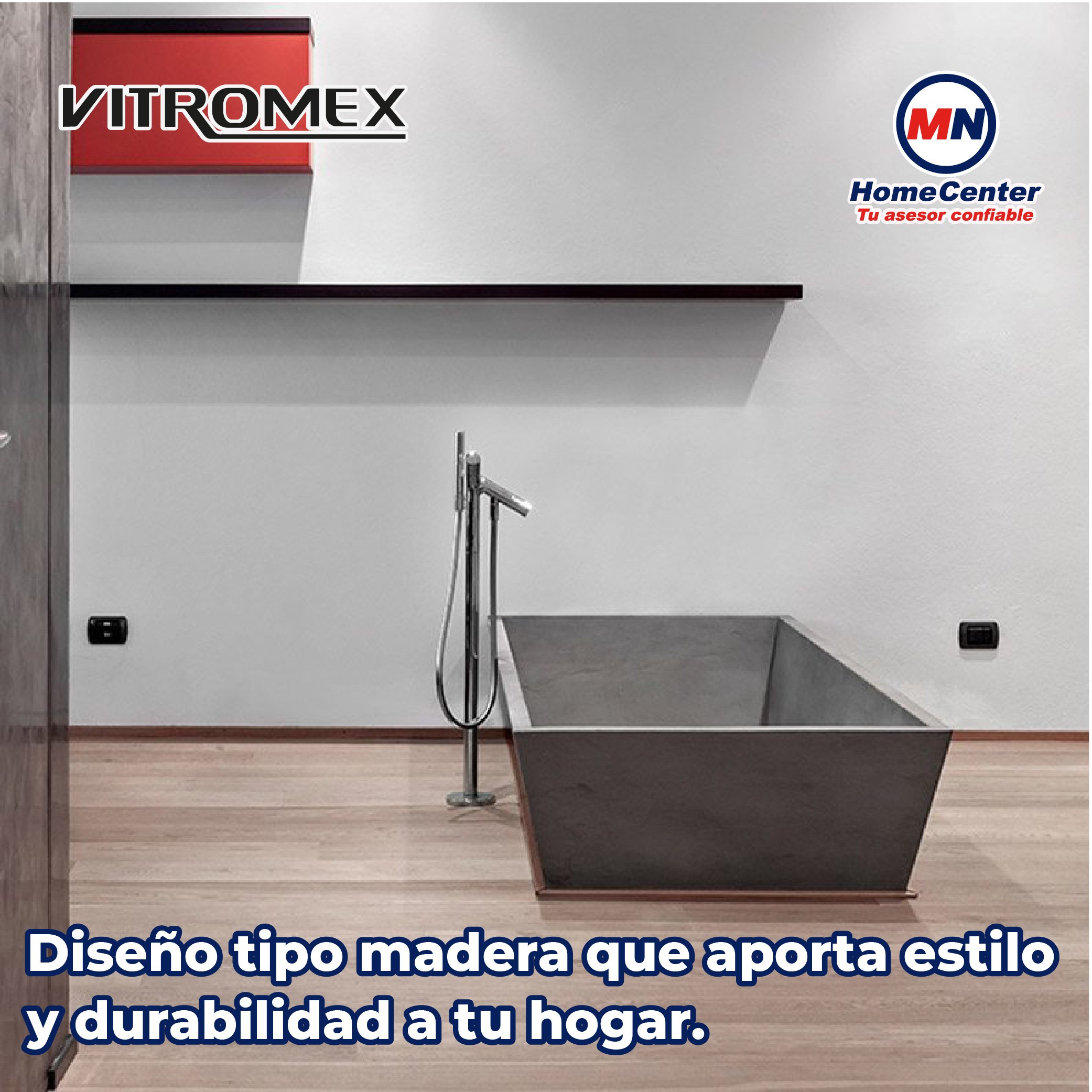 Piso Chapala Pino 18x60.6 cm Vitromex