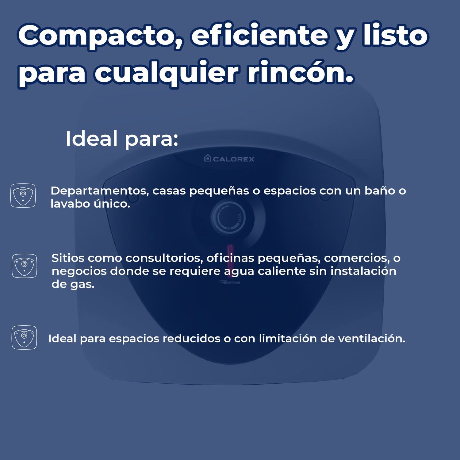 Calentador de Depósito Eléctrico 30 L Calorex Levare 1 Servicio