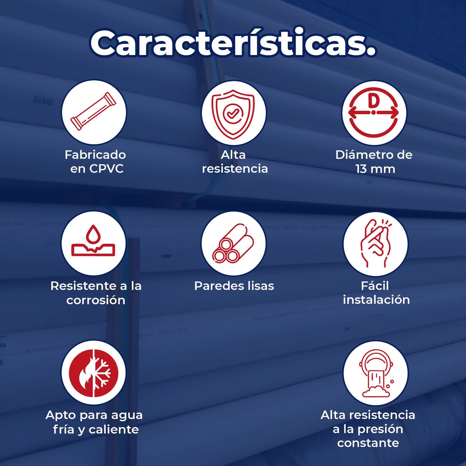 Tubo CPVC 13 mm 1/2 (6 mts)