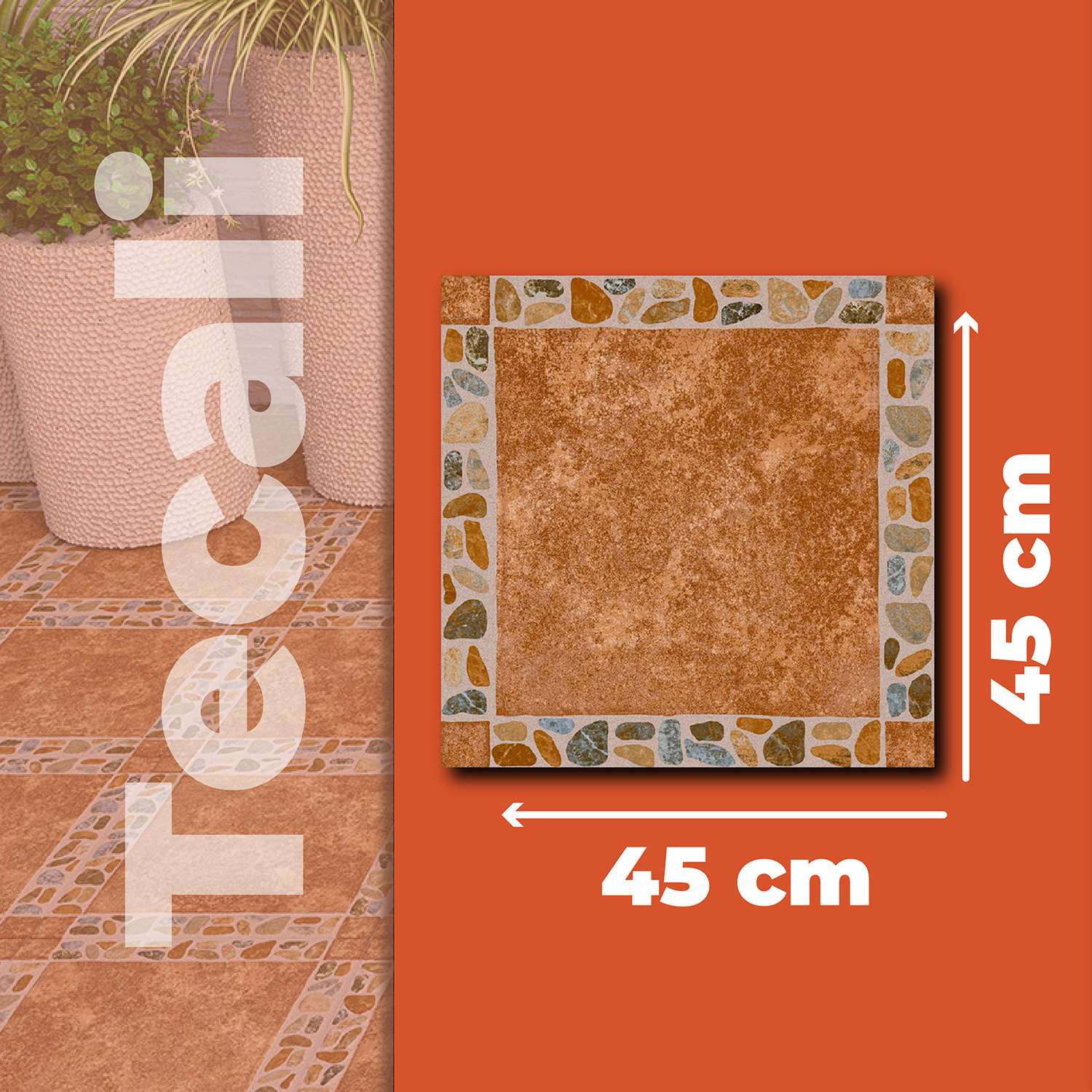 Piso Tecali Café Daltile 37x37 cm