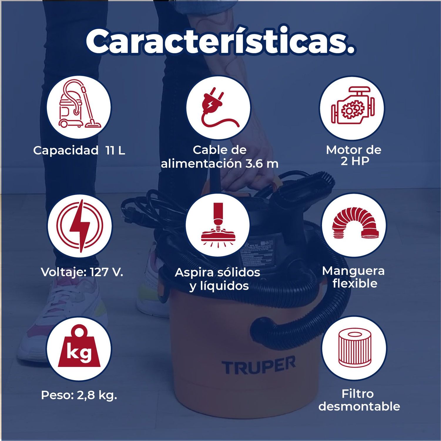 Aspiradora 03G/11L Profesional 1500 W