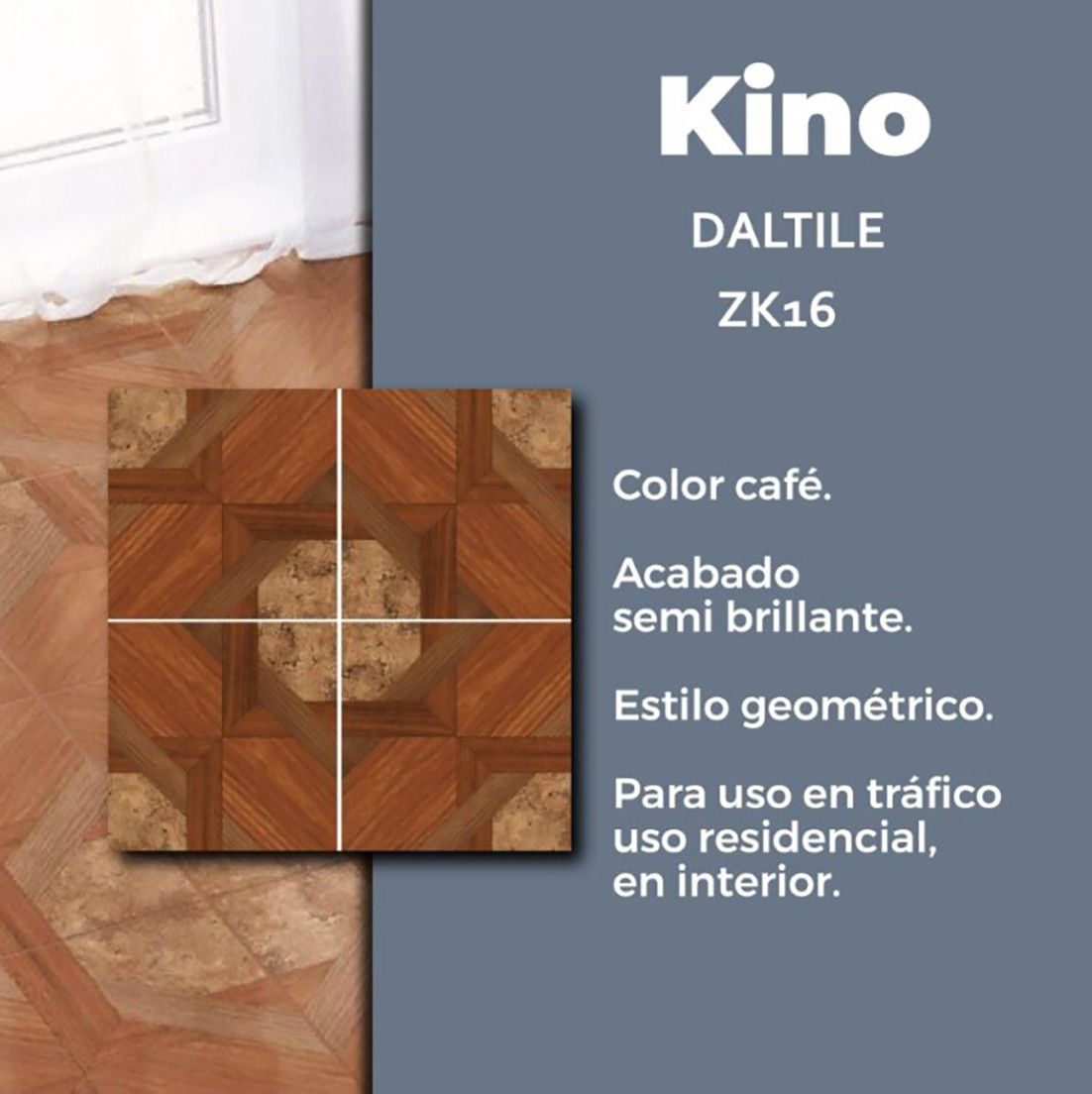 Piso Kino Café Daltile Optima 37x37 cm